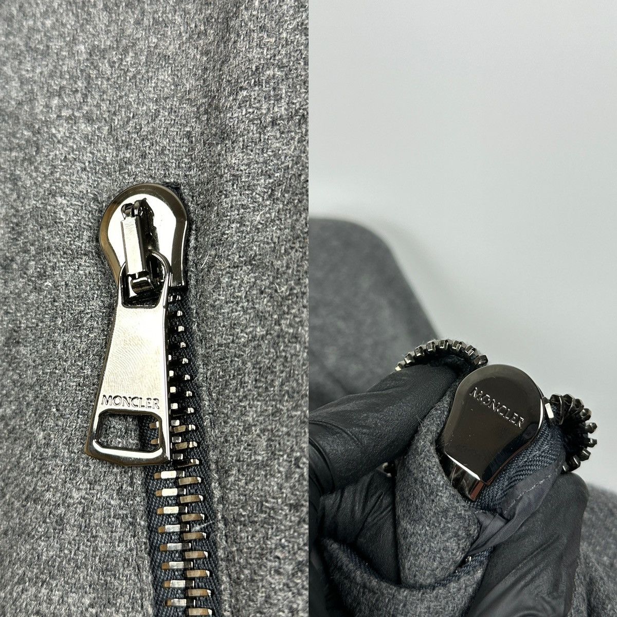 Moncler Moncler Euphemia Giubbotto Grey Wool Coat Jacket Size XL / US 12-14 / IT 48-50 - 17 Thumbnail