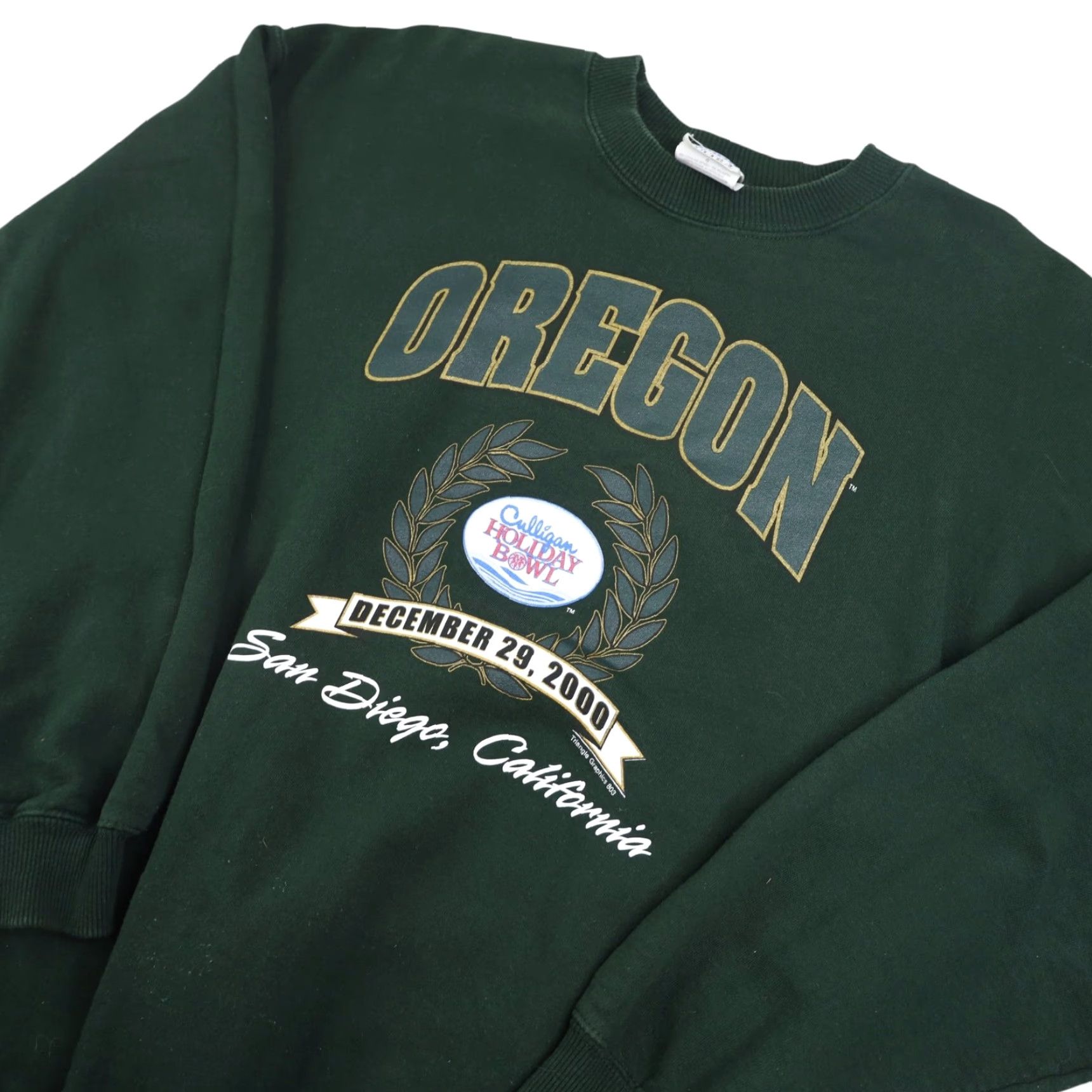 Vintage VINTAGE University of Oregon Ducks Holiday Bowl Sweatshirt Mens Large Green Sweatshirt Size US L / EU 52-54 / 3 - 2 Thumbnail