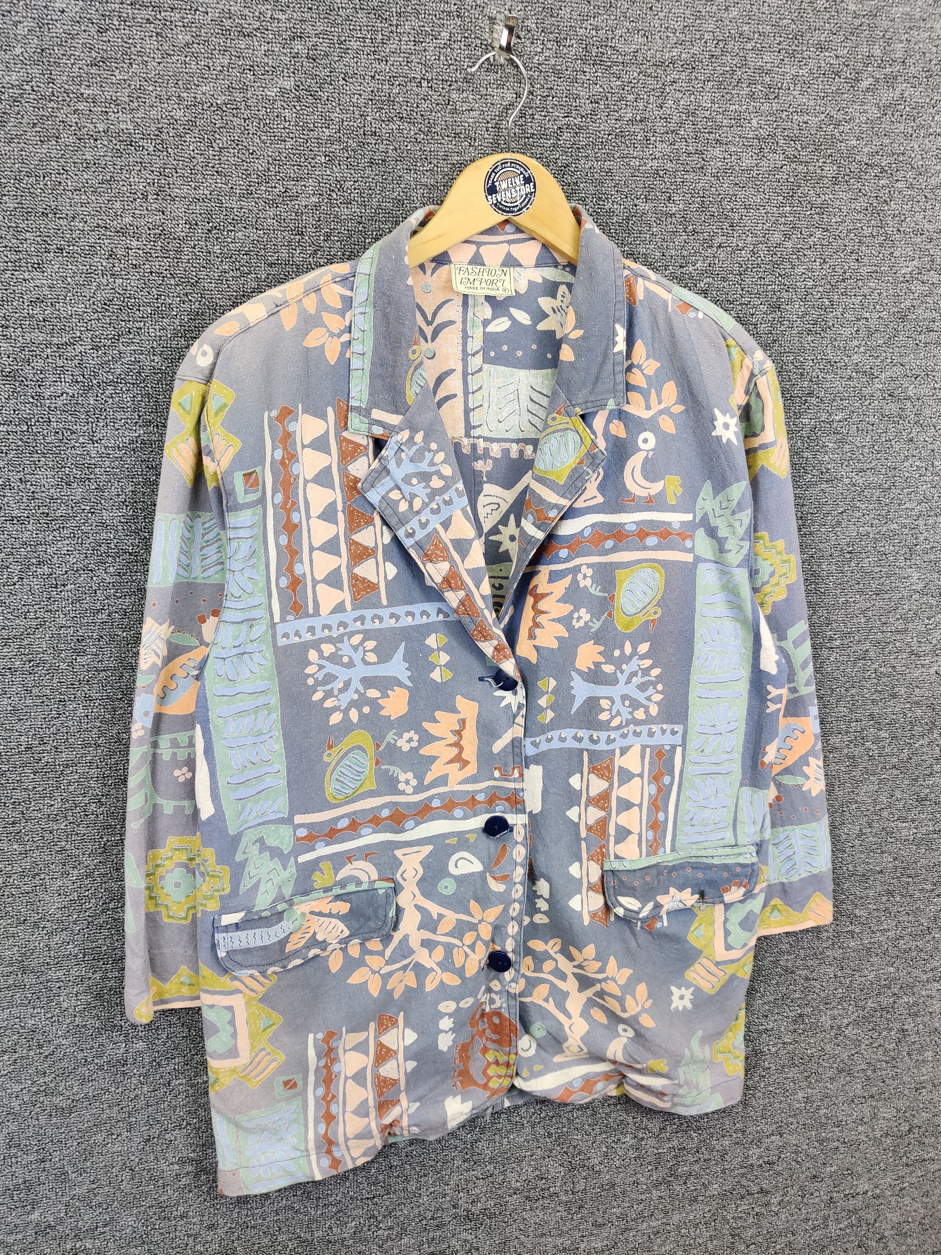 The Unbranded Brand Vintage Unbrand Art Hawaii Blazer Coat Nice Design Size US L / EU 52-54 / 3 - 5 Thumbnail