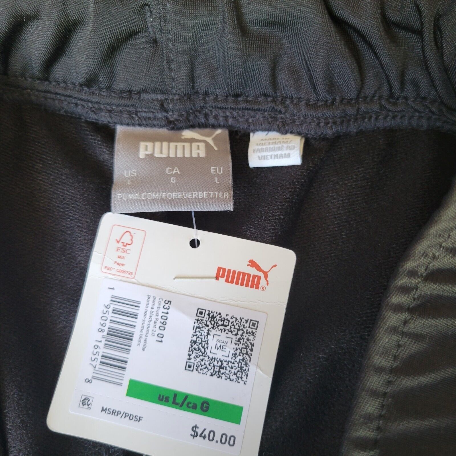 Puma Men's Puma Jogging Pants.**FLAWED ** Size Large. See Stain Size US 34 / EU 50 - 10 Thumbnail