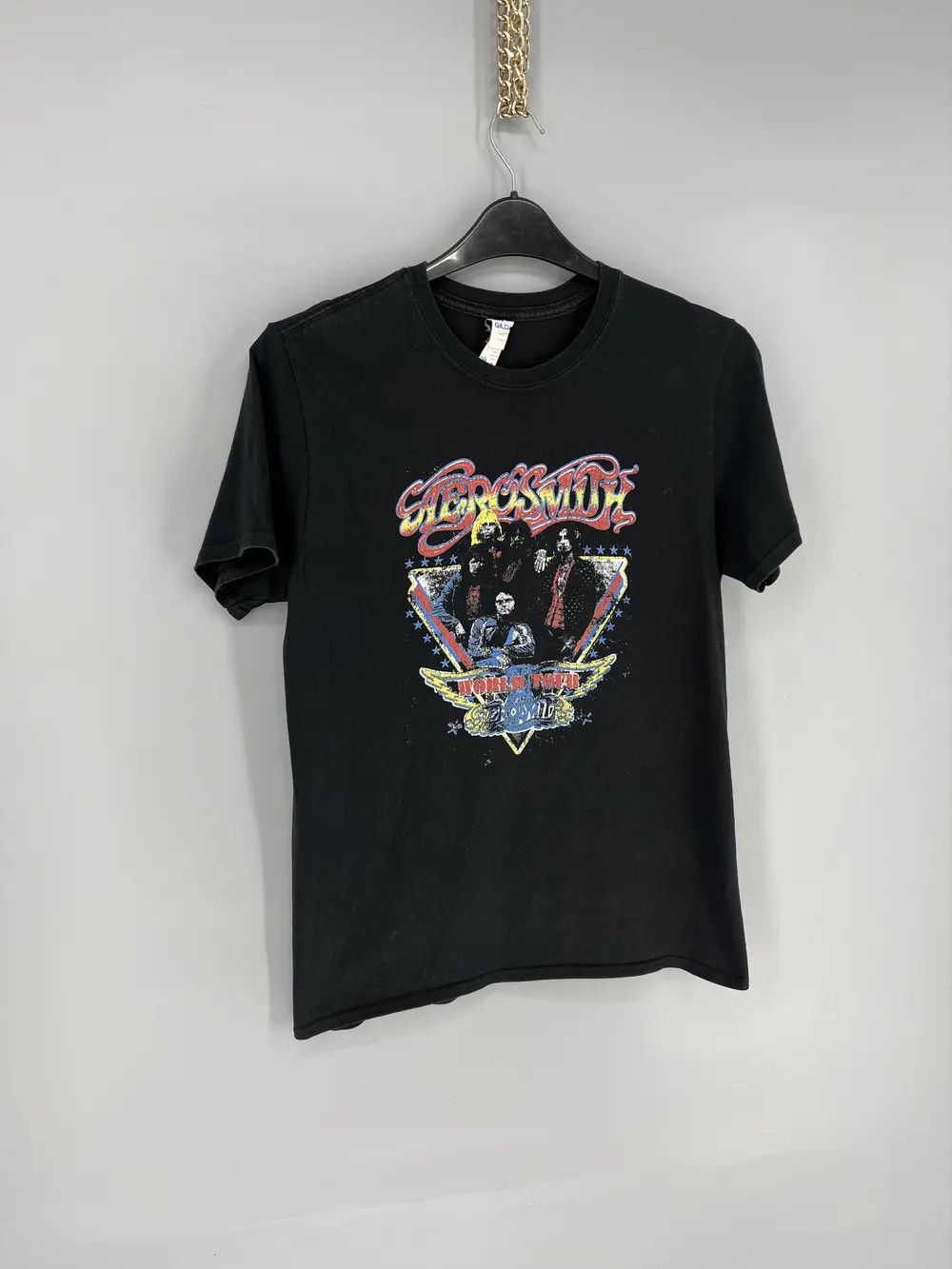 Band Tees 00s Vintage Aerosmith World Tour T-Shirt Band Rock Streetwea Size US M / EU 48-50 / 2 - 2 Thumbnail