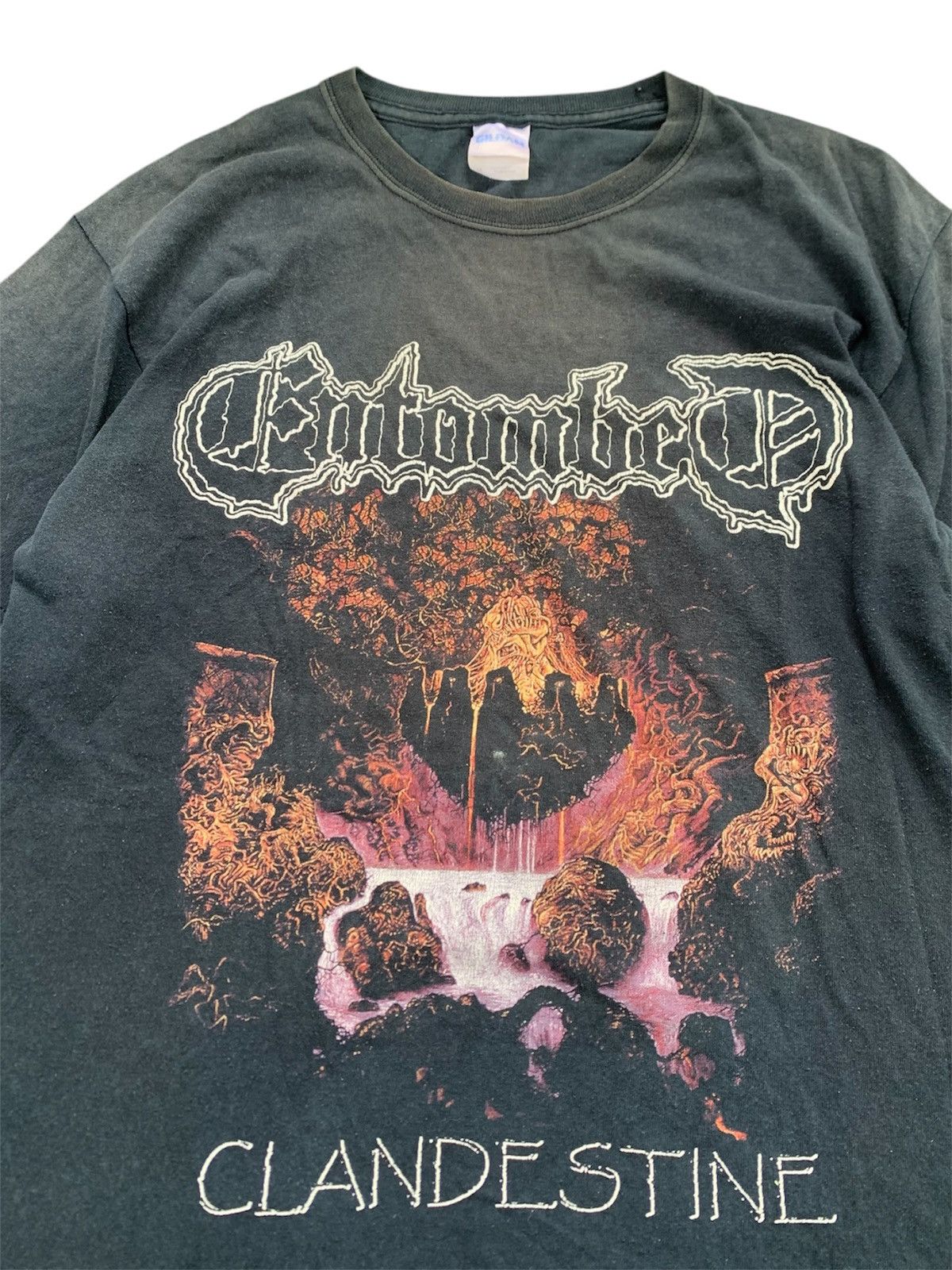 Band Tees × Vintage Vintage 2000s Entombed Clandestine Tee Size US M / EU 48-50 / 2 - 2 Thumbnail