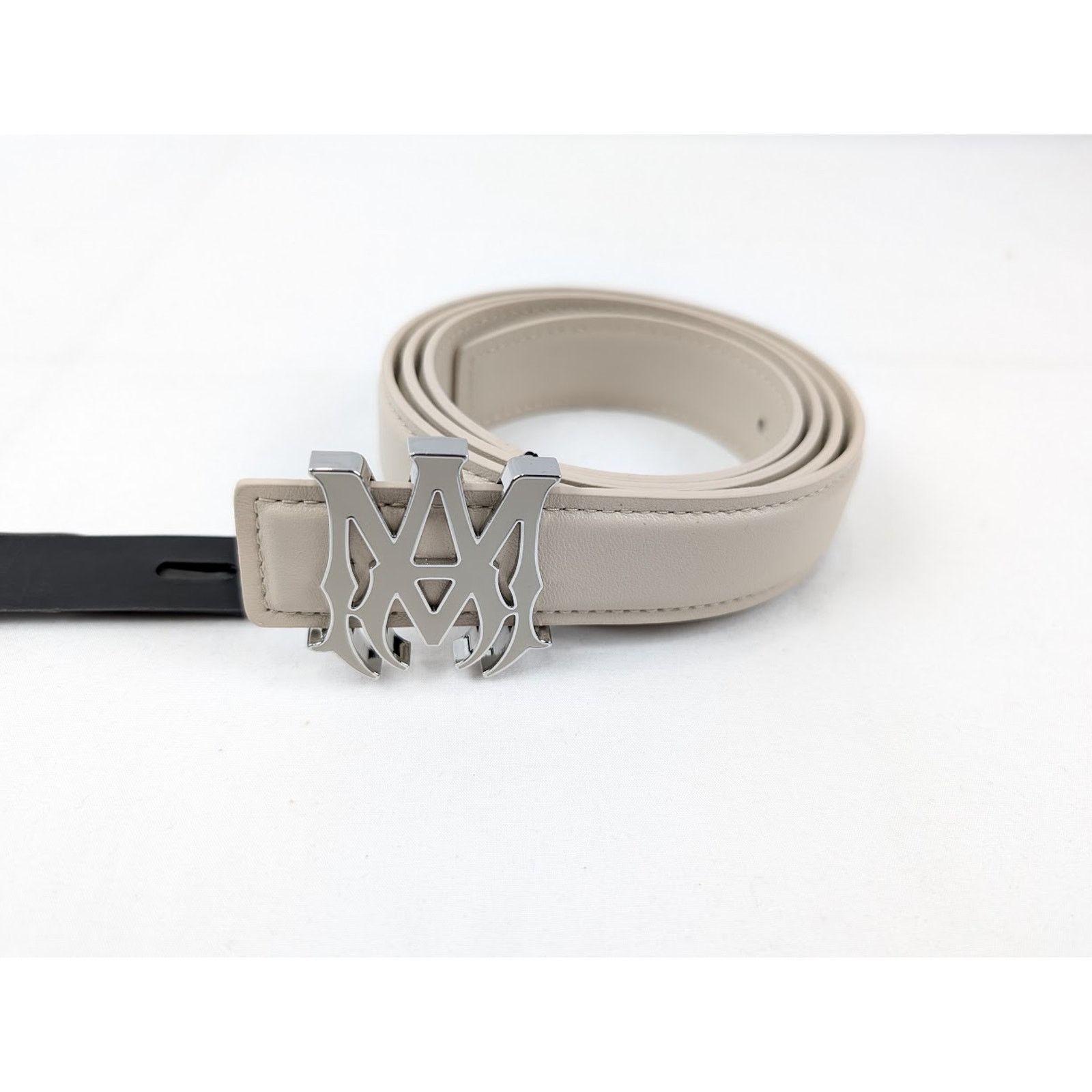 Amiri o1rshd1 Size:95 / MA Belt in Alabaster Size 38 - 1 Thumbnail