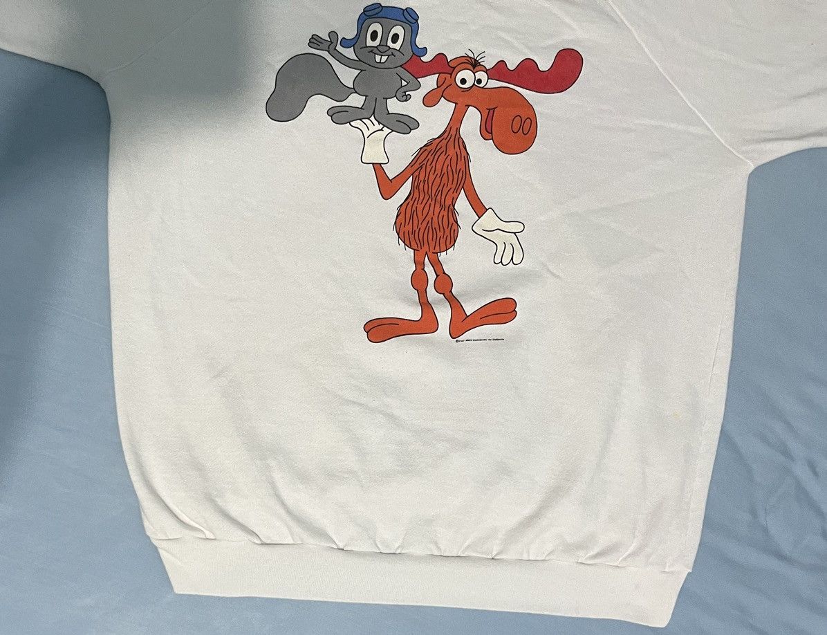 Other 🦌 Vintage Rocky & Bullwinkle Crewneck XL 80s Belton Tag 🐿️ Size US XL / EU 56 / 4 - 5 Thumbnail