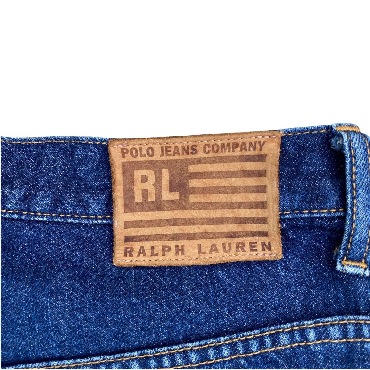 Polo Ralph Lauren × Ralph Lauren × Vintage Polo Ralph Lauren Jeans Baggy Hip Hop 90s Dark Blue Denim Size US 31 - 8 Thumbnail