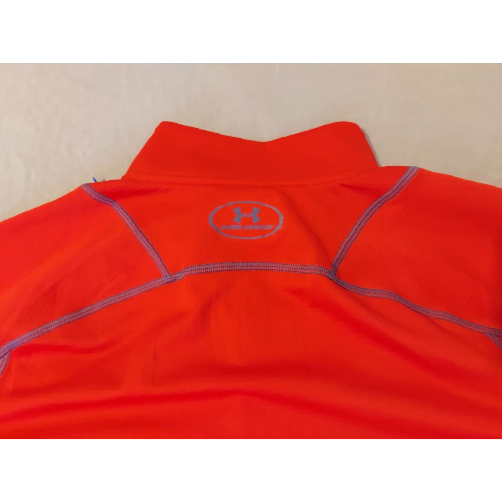 Under Armour Under Armour Mens Half Zip Sweater M Medium Orange Athletic Gym Workout Sweatshirt Zip Pullover Size US M / EU 48-50 / 2 - 6 Thumbnail