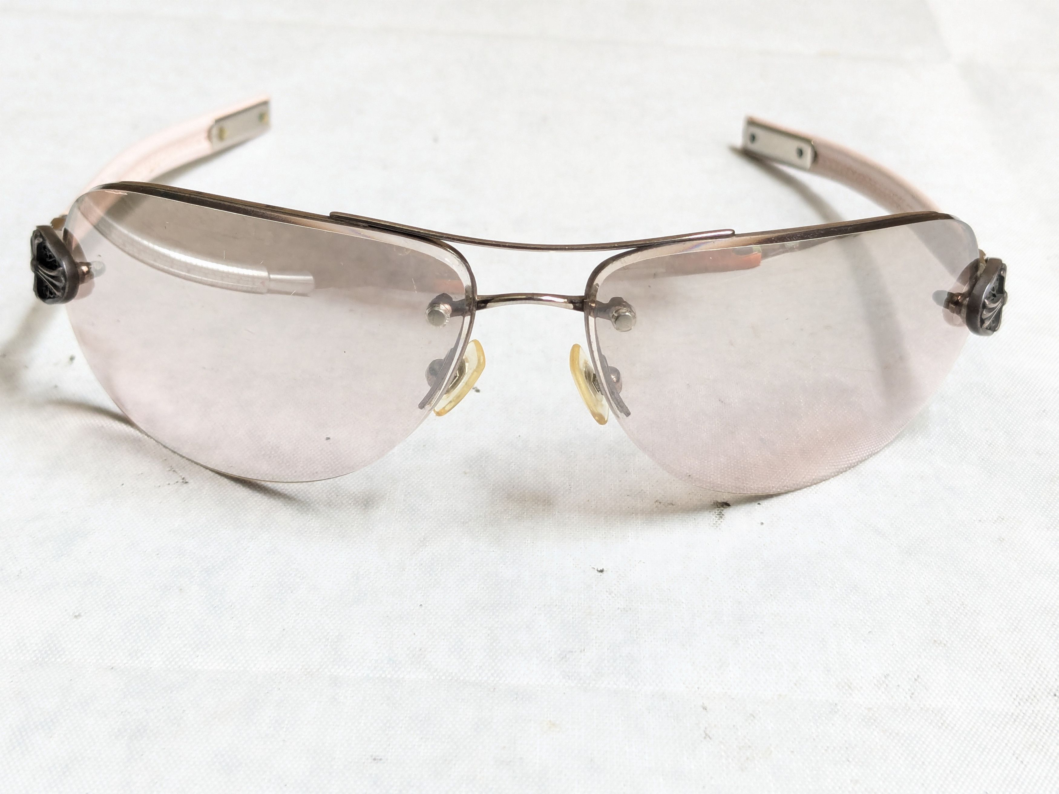 Chrome Hearts Chrome Hearts Classic Oval Sunglasses Pink Leather Sterling Size ONE SIZE - 3 Thumbnail