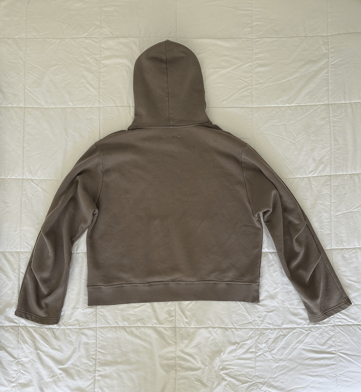 MM6 MM6 Maison Margiela Boxy Hooded Sweatshirt in Taupe Size US M / EU 48-50 / 2 - 3 Thumbnail