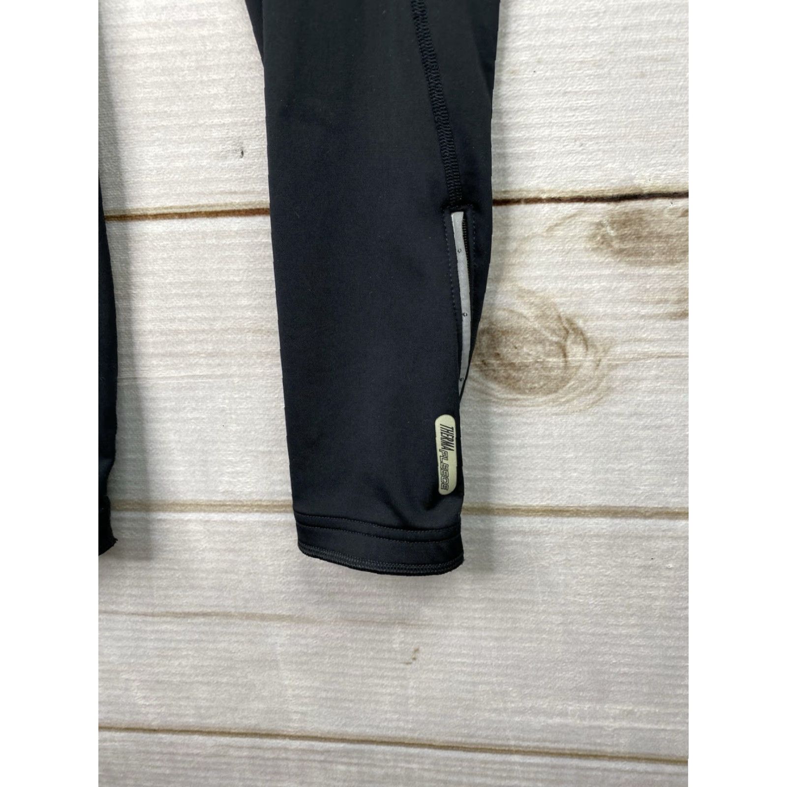 PEARL iZUMi Pearl Izumi Cycling Pants L Black Ankle Zip Therma Fleece Reflective Women XS? Wait Size 36" / US 14 / IT 50 - 2 Thumbnail