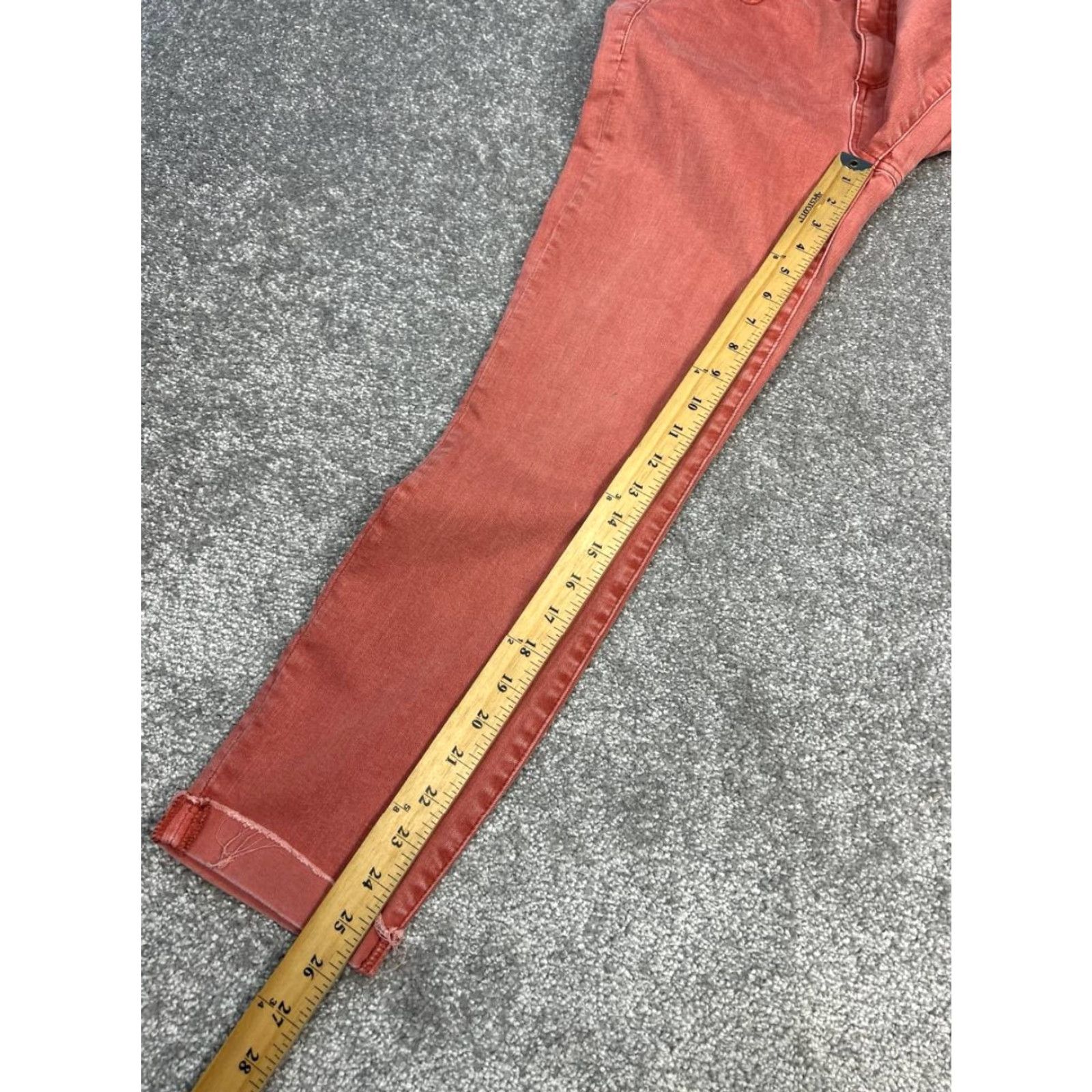 Pistola Pistola Drea Slim Straight Jeans Womens 28 Pink Cotton Scissor Cut Hem 282x5 Adult Women Regular Jeans Size 28" / US 6 / IT 42 - 2 Thumbnail