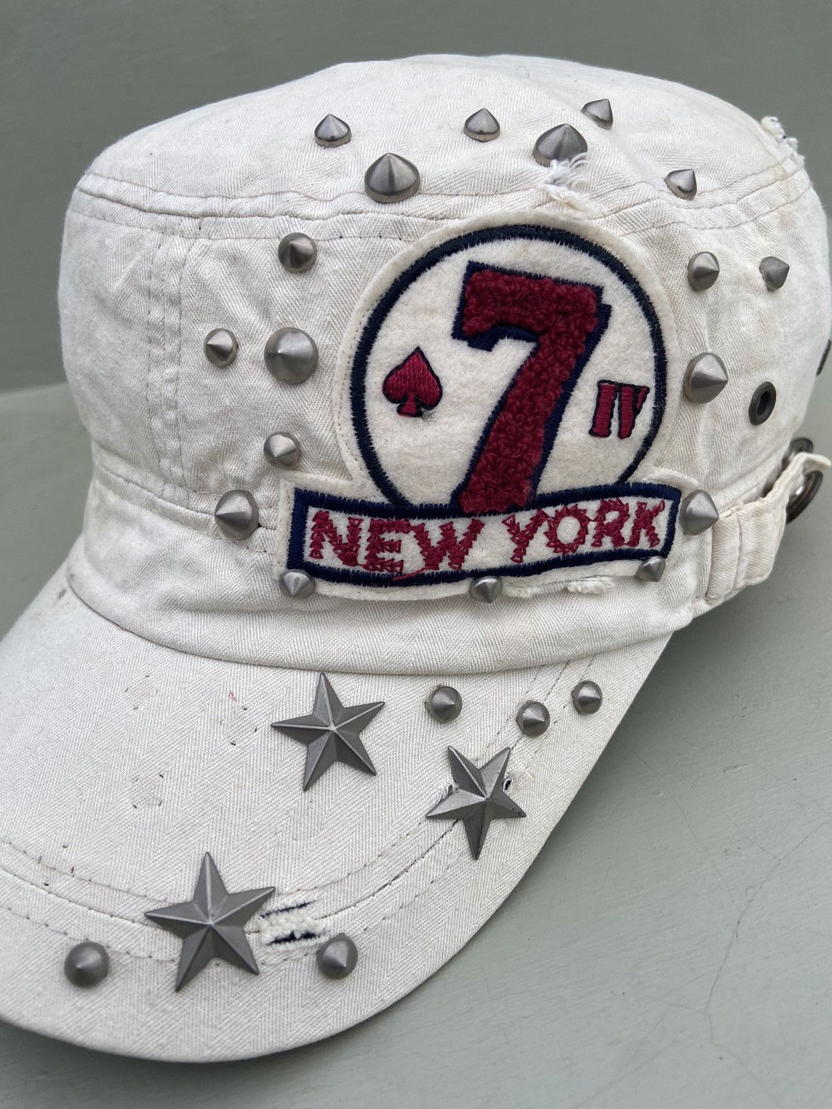 Hysteric Glamour × Japanese Brand × Vintage 2000s new York studded star ifsixwasnine patrol hat Size ONE SIZE - 2 Thumbnail
