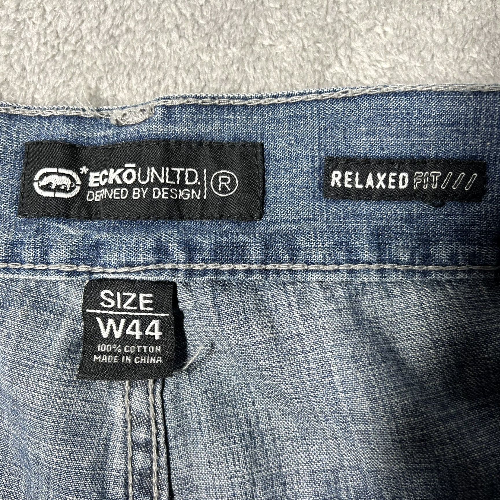 Ecko Unltd. Y2K Ecko Unltd. Jeans Men’s 44x33 Blue Cotton Denim Relaxed Baggy Pants Size US 42 / EU 58 - 6 Thumbnail