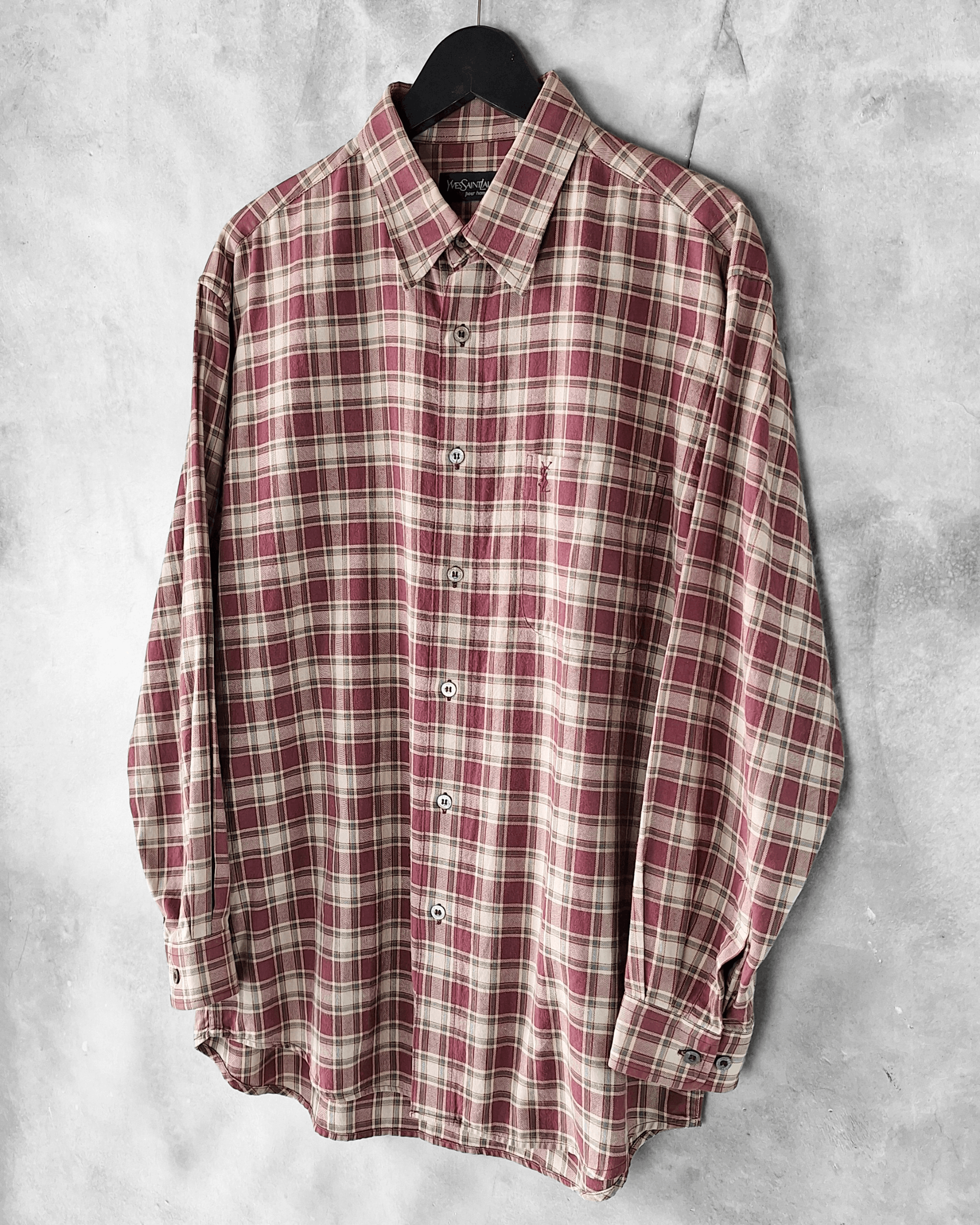 Yves Saint Laurent Vintage Ysl Yves Saint Laurent Flannel Shirt Size US L / EU 52-54 / 3 - 4 Thumbnail