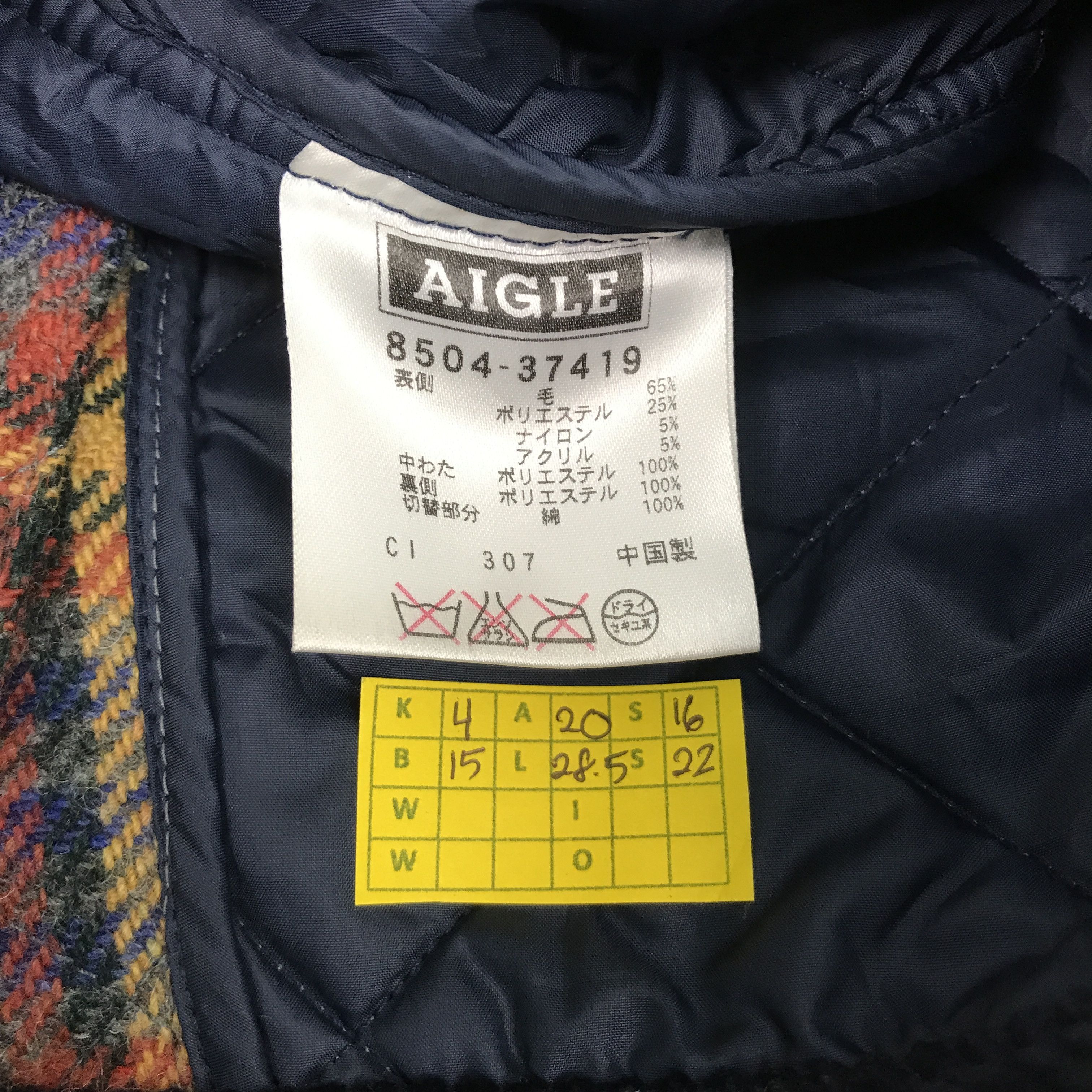 Aigle × Japanese Brand aigle Flannel Snap button wool jacket Size US S / EU 44-46 / 1 - 9 Thumbnail