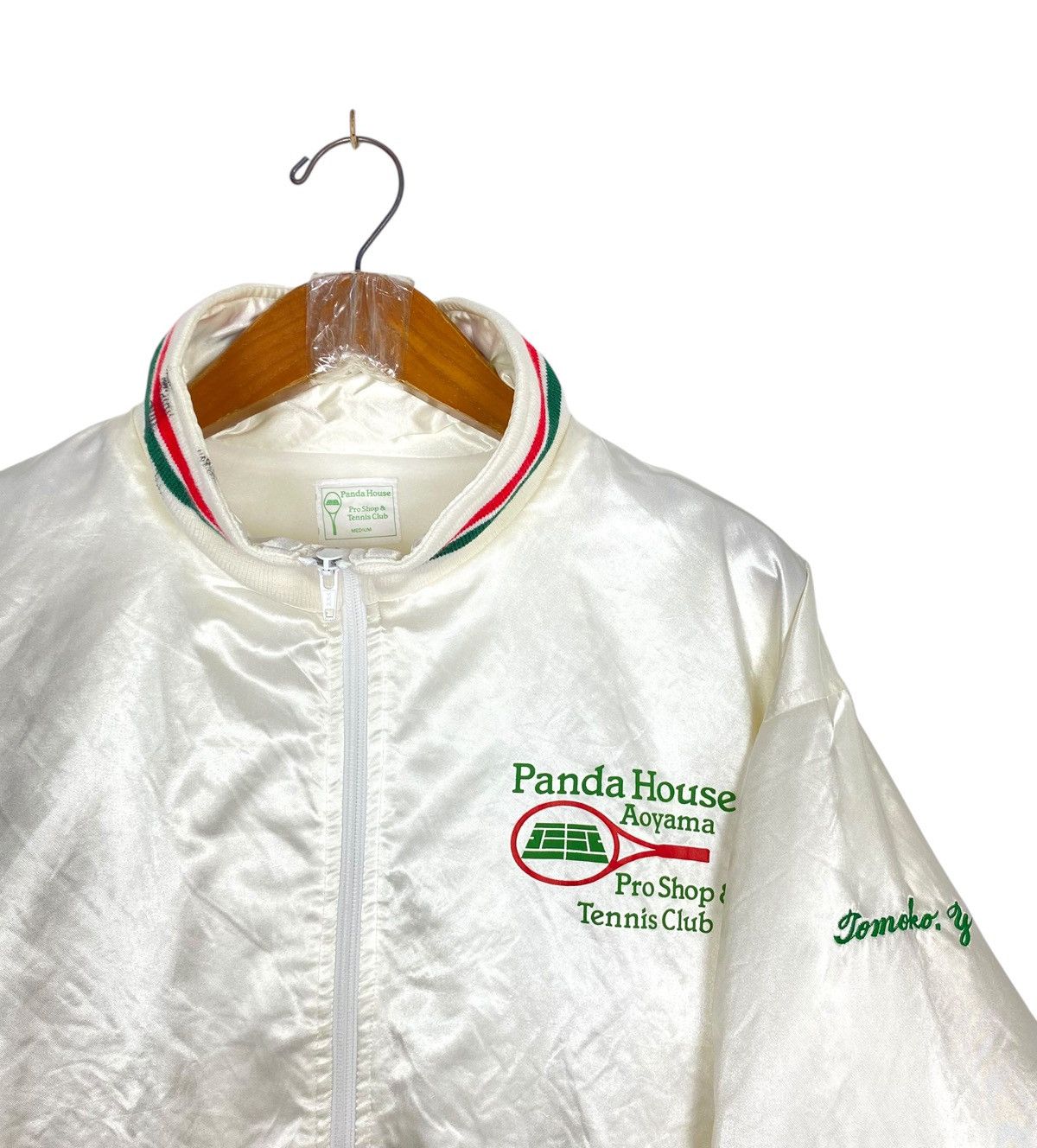 Japanese Brand Vtg Panda House Aoyama Tennis Club Satin Bomber Jacket Size US M / EU 48-50 / 2 - 6 Thumbnail
