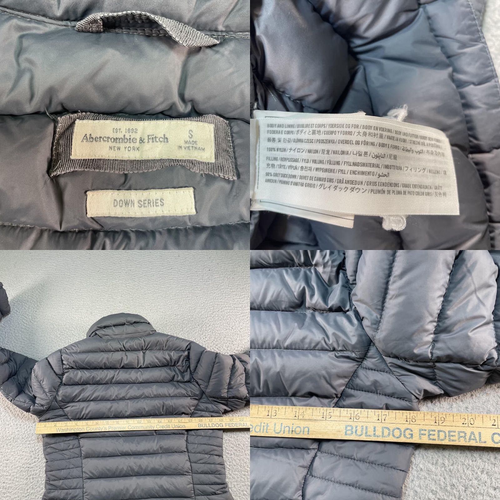 Abercrombie & Fitch Abercrombie & Fitch Puffer Jacket Womens Small Gray Down Insulated Quilted Jacket Size S / US 4 / IT 40 - 8 Thumbnail