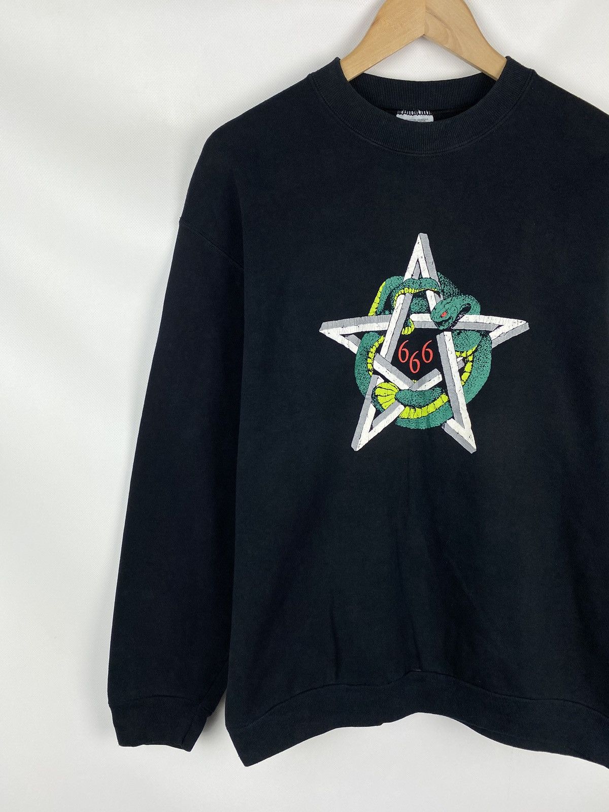 Vintage Screen Stars vintage satanic 666 sweatshirt pullover size L Size US L / EU 52-54 / 3 - 2 Thumbnail