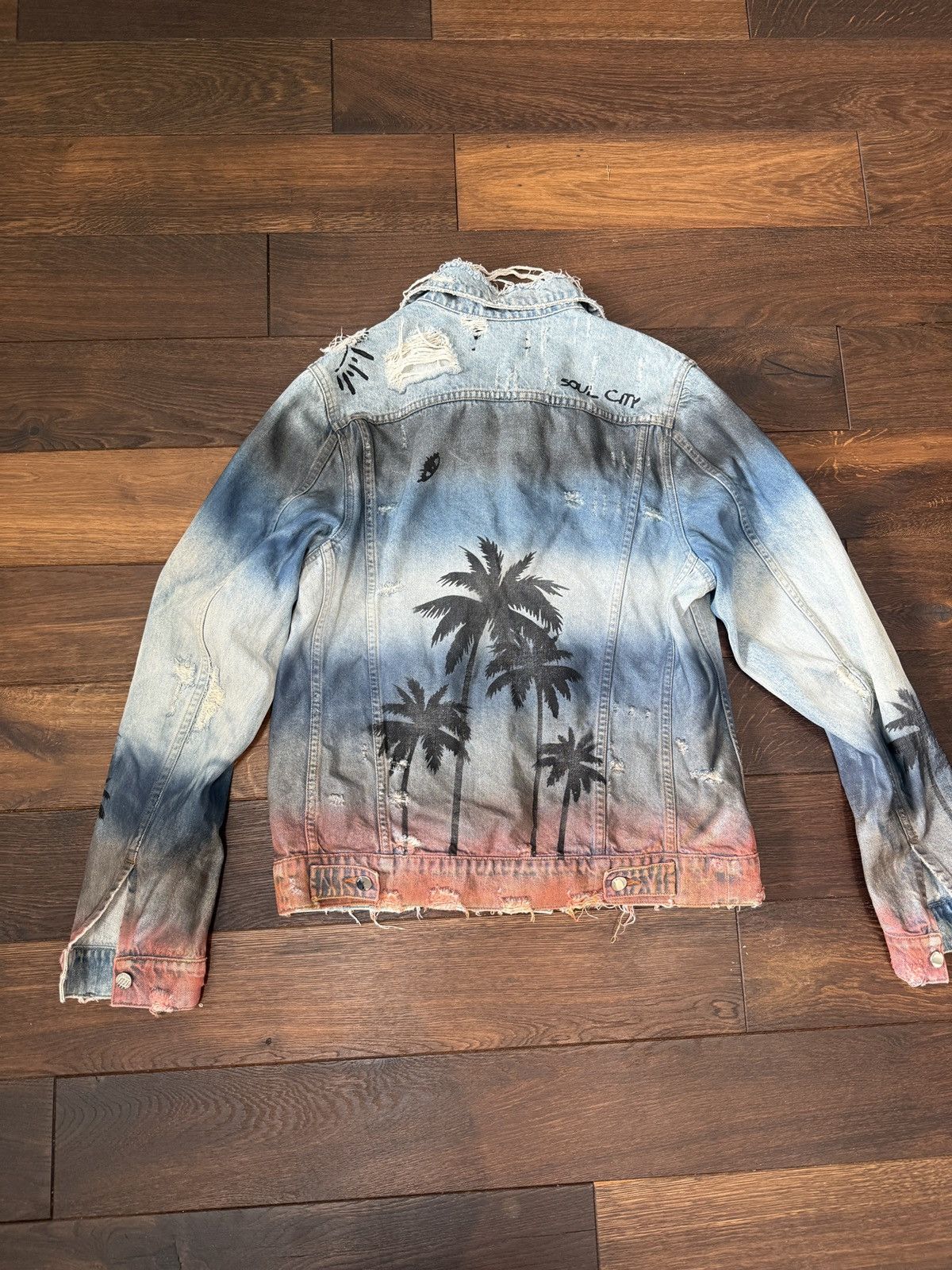 Amiri Amiri Coconut Tree Denim jacket Size US L / EU 52-54 / 3 - 3 Thumbnail