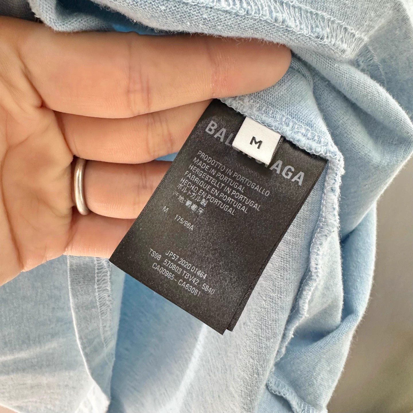 Balenciaga Balenciaga Hazy Blue Coke T-shirt M Size US M / EU 48-50 / 2 - 5 Thumbnail