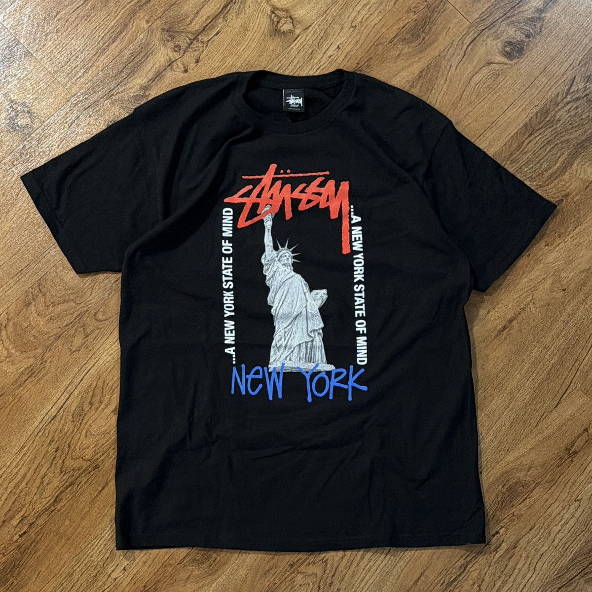 Stussy Stussy Statue Of Liberty NYC AOP tee | Grailed
