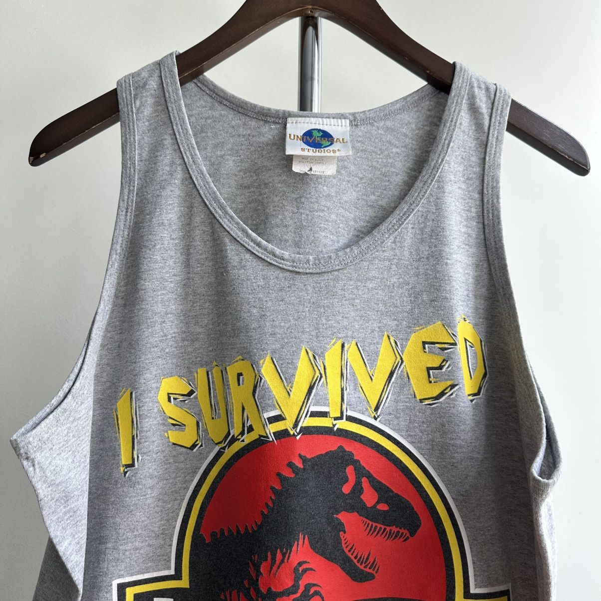 Universal Studios × Vintage Vintage 1996 Jurassic Park Movie Tank Top Single Stitch Tee Size US XL / EU 56 / 4 - 2 Thumbnail
