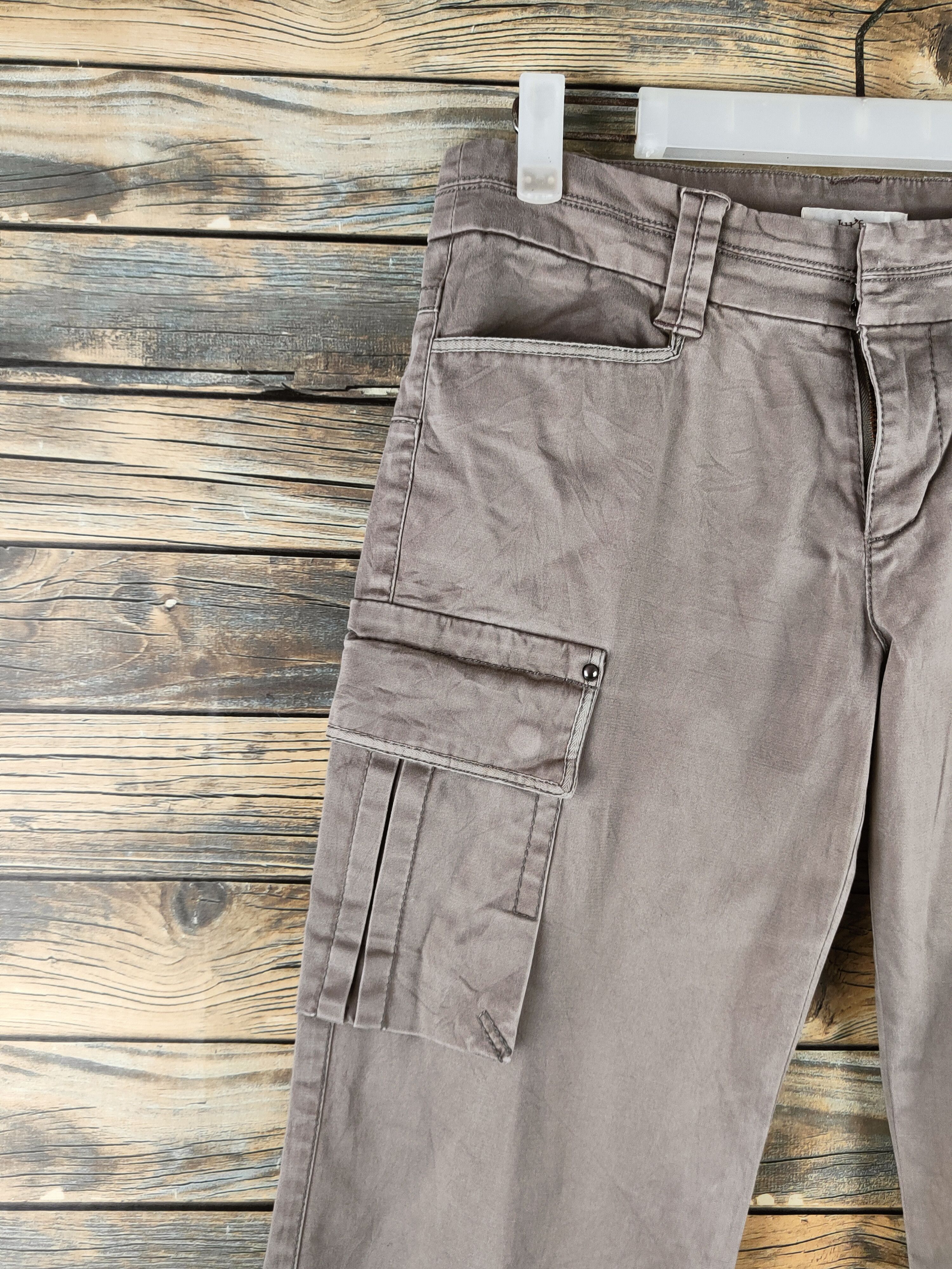 Japanese Brand DL Lufu Beige Multipocket Cargo Pants #46-416 Size 26" / US 2 / IT 38 - 3 Thumbnail