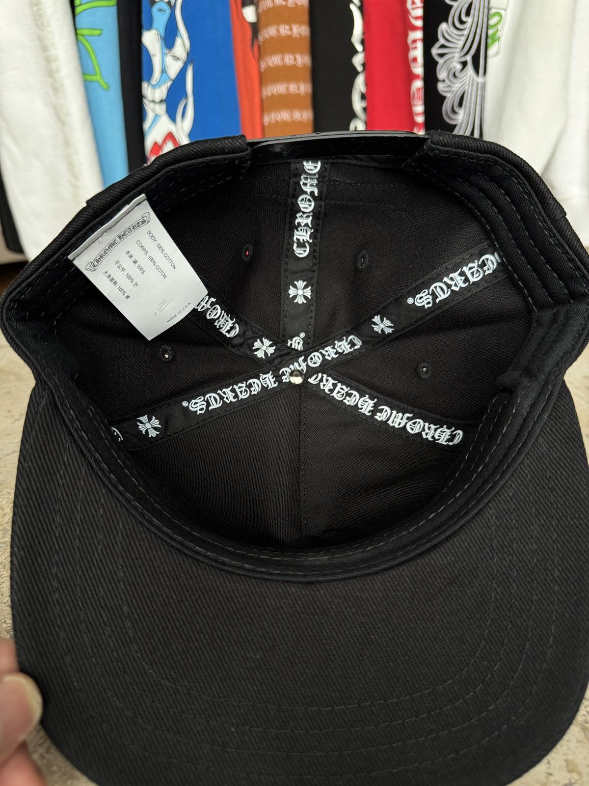 Chrome Hearts Chrome Hearts RS3 White Crosses 3 Baseball Hat Size ONE SIZE - 6 Thumbnail