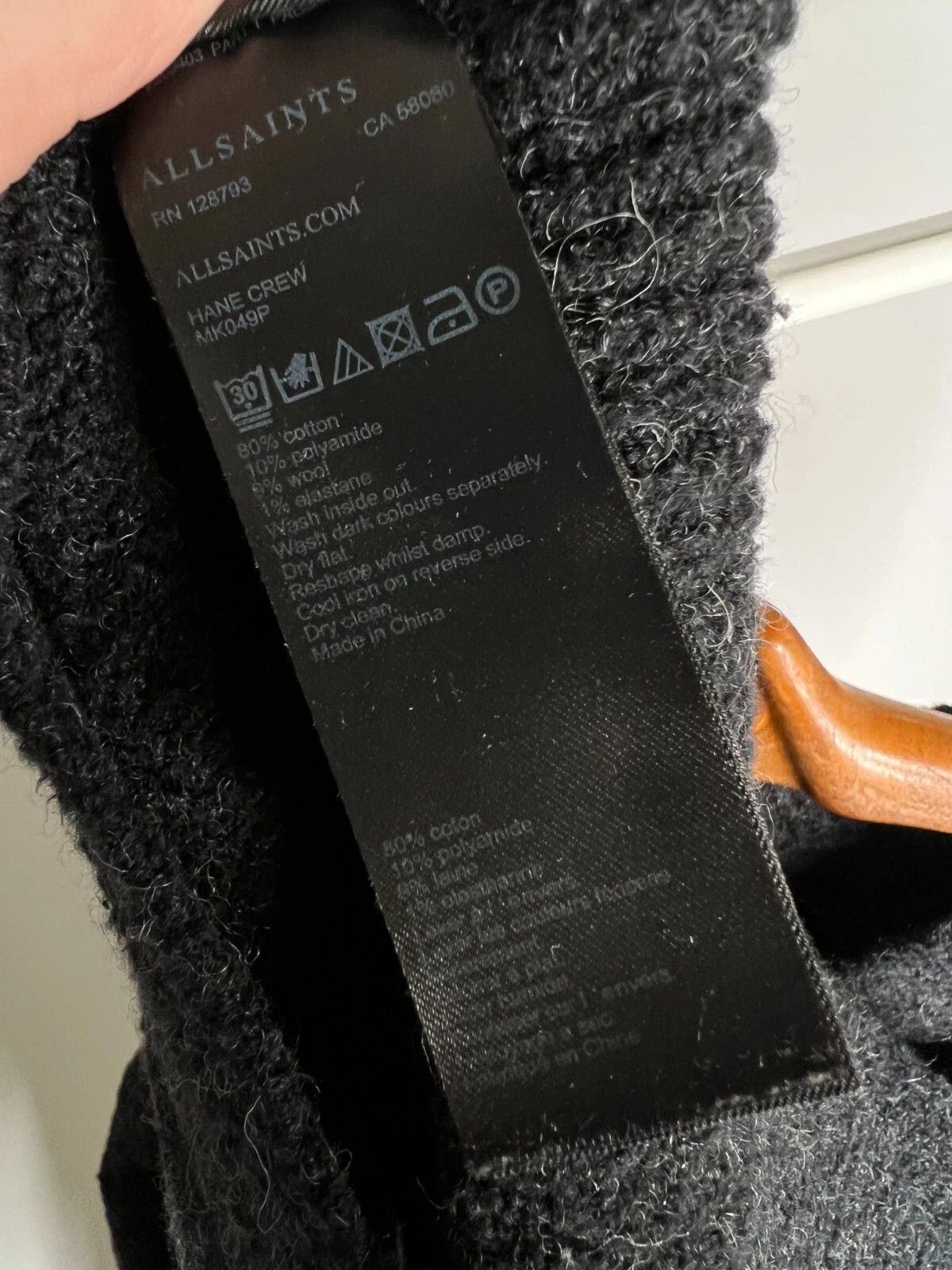 Allsaints Allsaints Hane Crew Neck Dark Grey Sweater Oversized Fit Size US M / EU 48-50 / 2 - 10 Thumbnail
