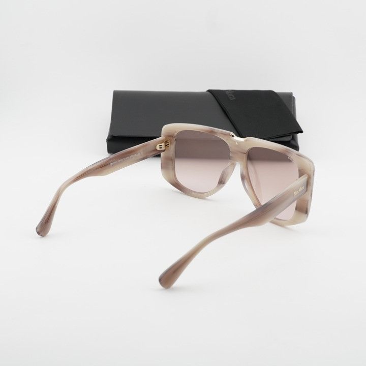Max Mara Max Mara SPARK1 MM0075 60G Sunglasses Beige Shield Frame Size ONE SIZE - 11 Thumbnail
