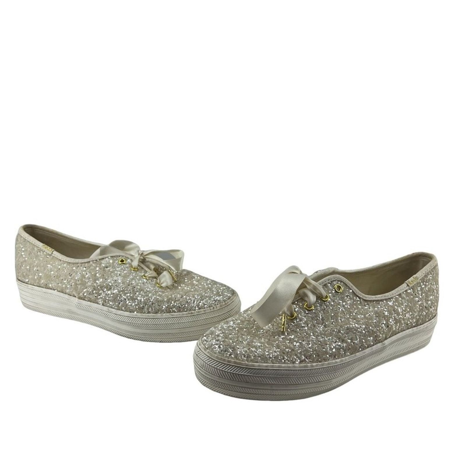 Keds x Kate Spade New York Triple Glitter Cream Sneakers
