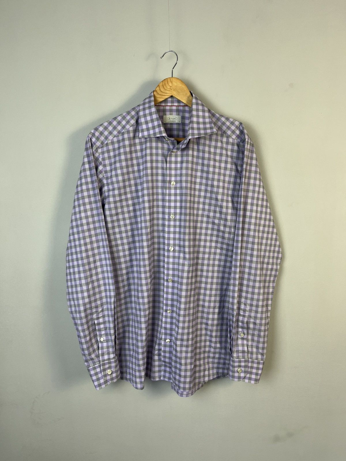Eton ETON Luxury Classic Cotton Plaid Long Sleeve Shirt Size US L / EU 52-54 / 3 - 1 Thumbnail