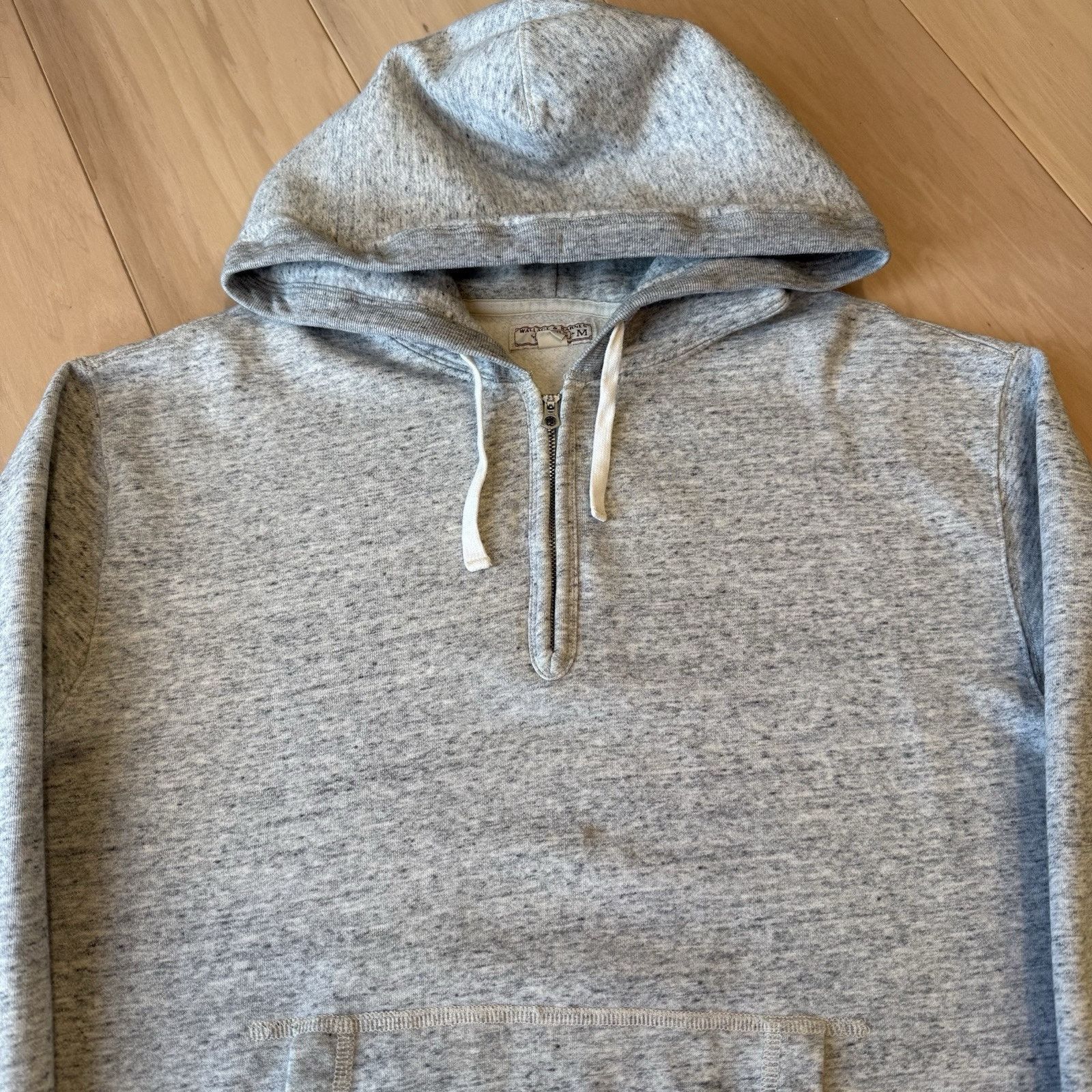 Wallace & Barnes Wallace & Barnes Hoodie Medium Gray 1/2 Zip Fleece Pullover Size US M / EU 48-50 / 2 - 3 Thumbnail