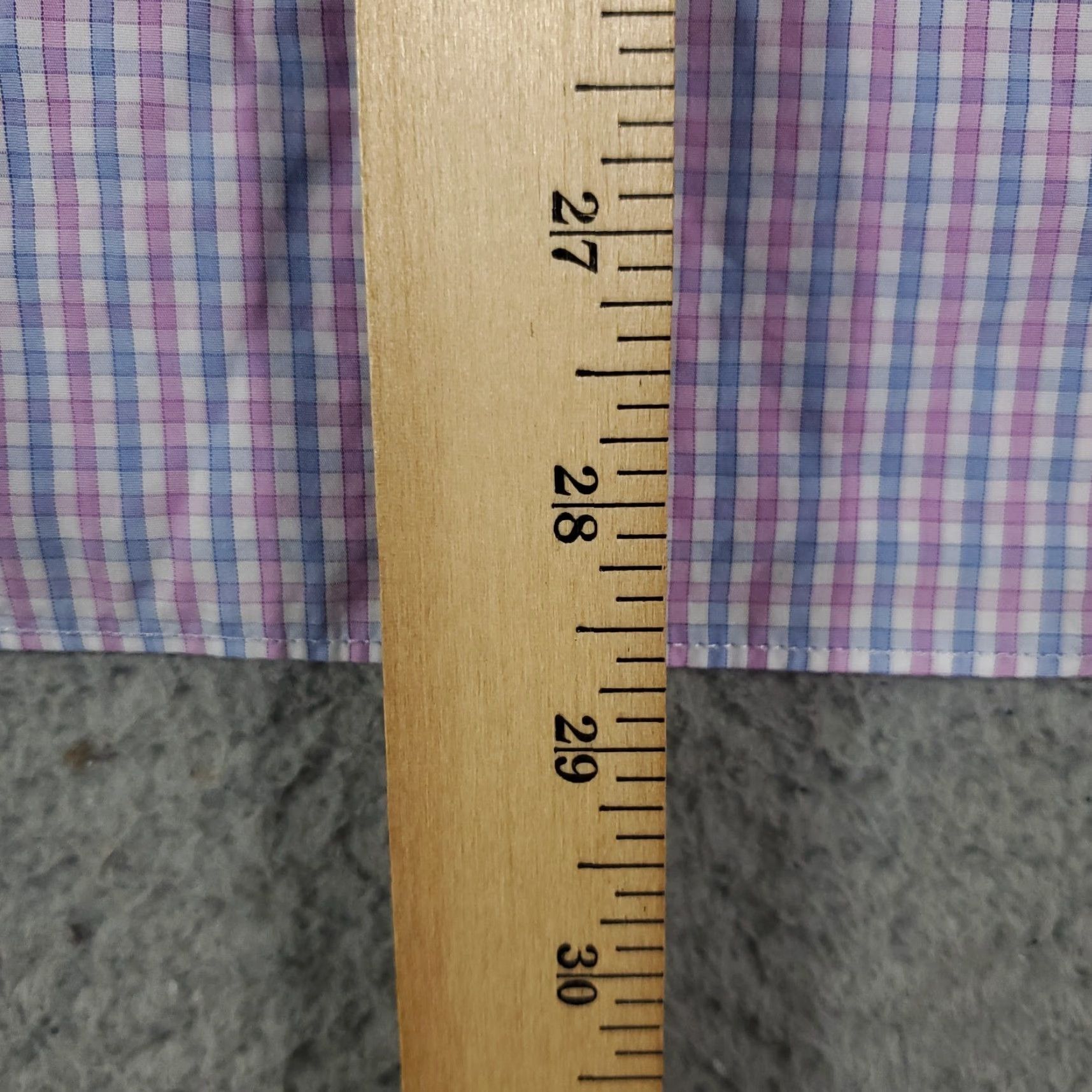 David Donahue David Donahue Shirt Mens Medium Purple/Blue Check Casual Button Up Long Sleeve Size US M / EU 48-50 / 2 - 4 Thumbnail