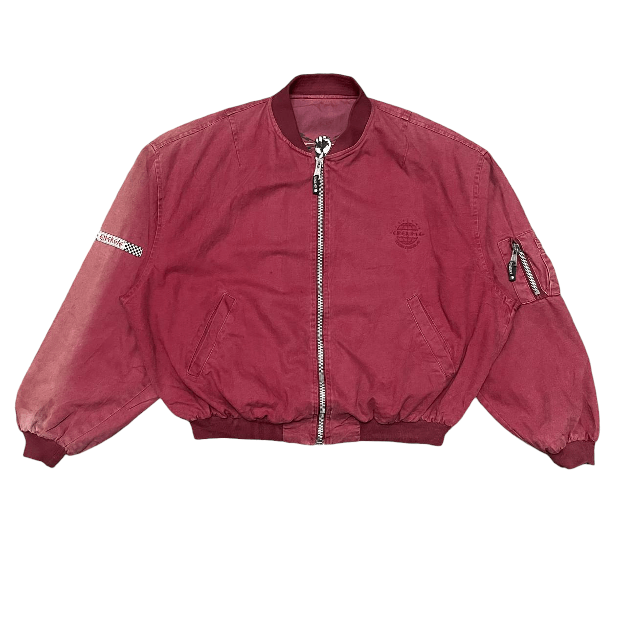 Energie Vintage Energie Sunfaded Canvas Bomber Jacket Reversible Size US L / EU 52-54 / 3 - 3 Thumbnail