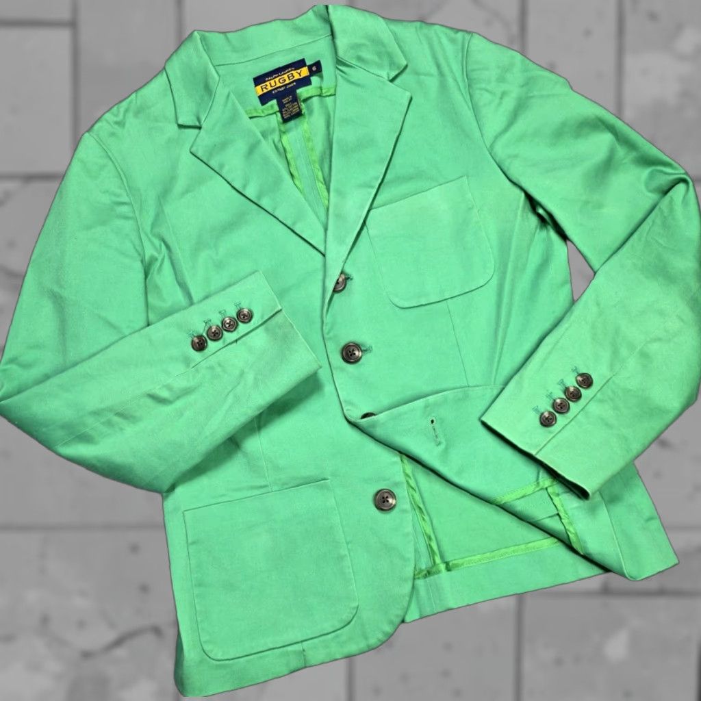 Polo Ralph Lauren Ralph Lauren Polo Rugby Green Womens Size 6 Blazer 4 Button Front Cotton Blend Blazer Women Green 2004 Rugby Classic, American, Elegant Mens? Size M / US 6-8 / IT 42-44 - 1 Thumbnail