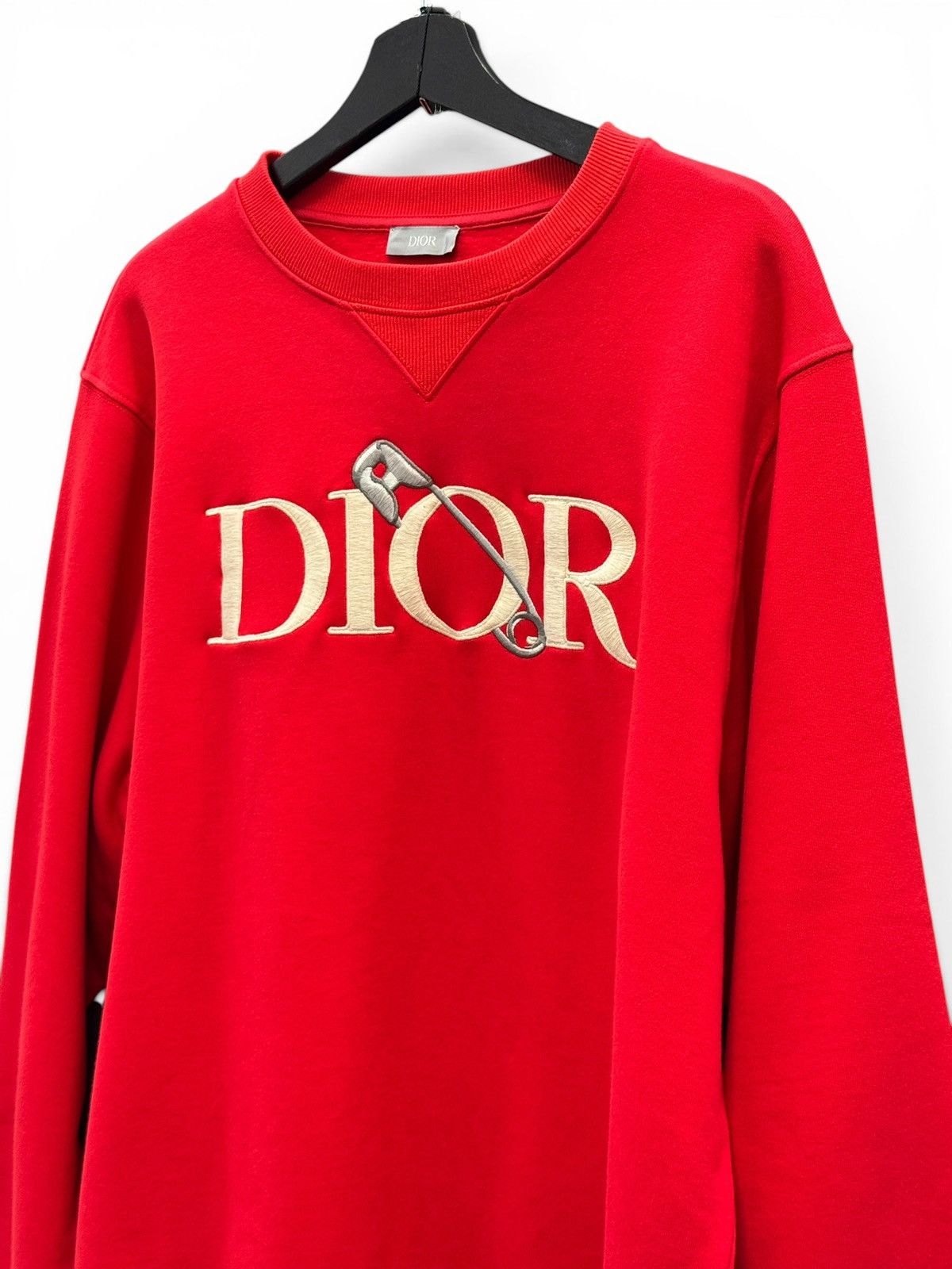 Dior Dior Red Paperclip Logo Crewneck Sweater Size US XL / EU 56 / 4 - 4 Thumbnail