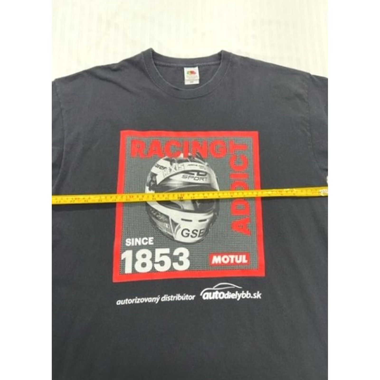 Fruit Of The Loom Fruit of the Loom Men's Black Racing Graphic T-Shirt XL Size US XL / EU 56 / 4 - 7 Thumbnail