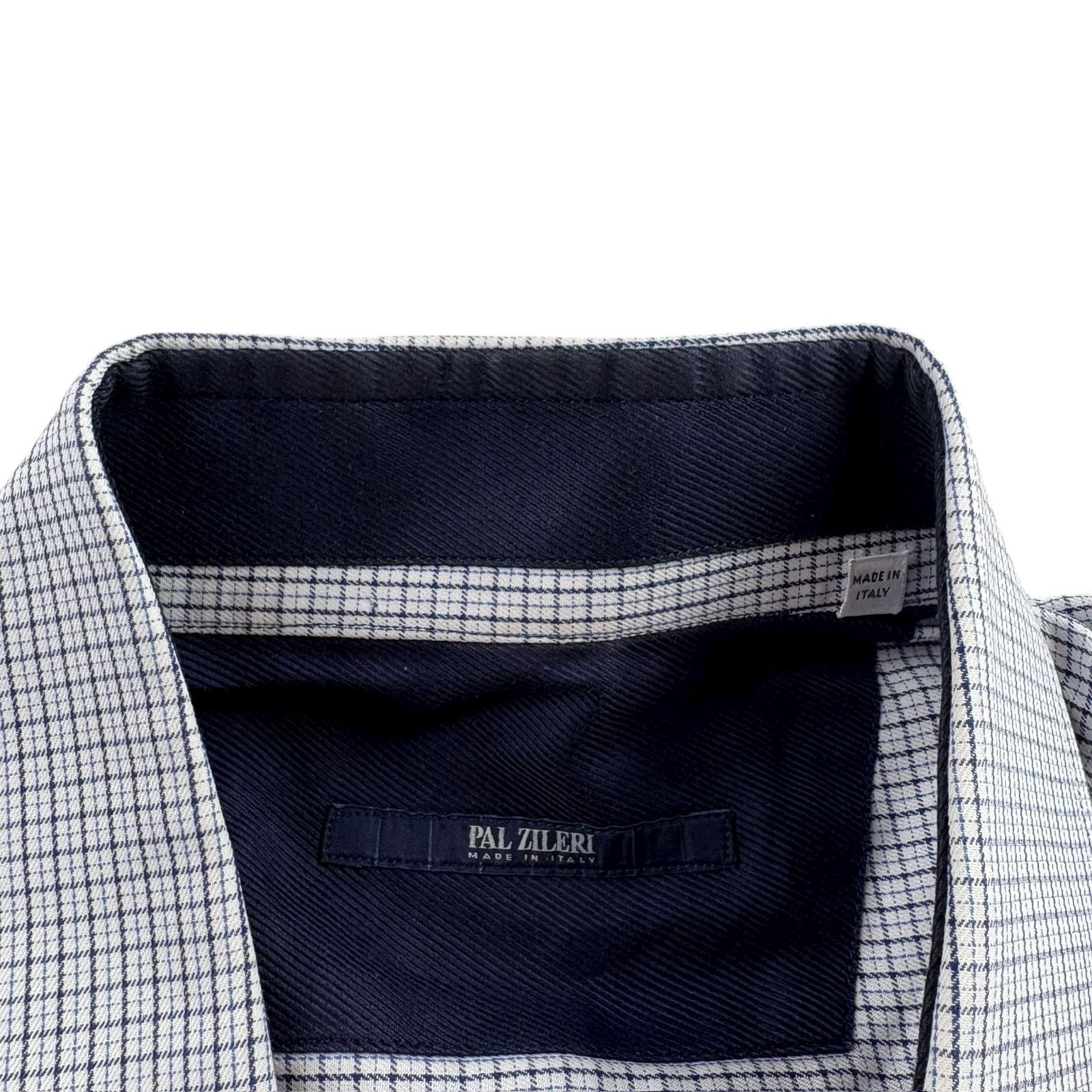 Pal Zileri Pal Zileri Men’s Cotton Blend Plaid Button-Down Shirt Blue • Size US M / EU 48-50 / 2 - 3 Thumbnail