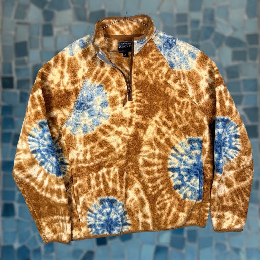 J.Crew J. Crew Sweater Mens L Nordic Tie Dye 1/4 Zip Deep Pile Fleece Pullover Jacket Size US L / EU 52-54 / 3 - 1 Thumbnail