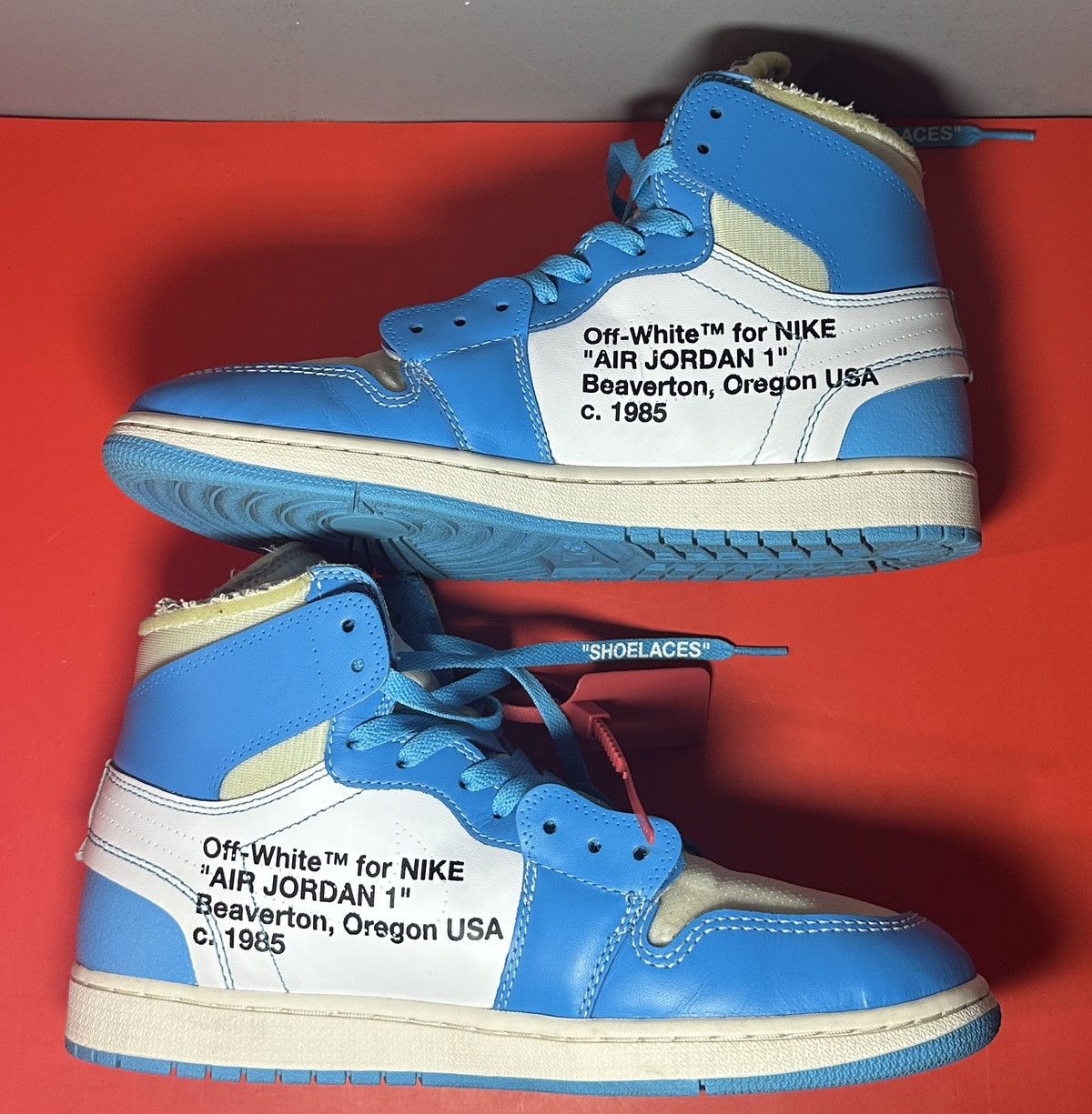 Jordan Brand × Off-White Size 11.5 - Jordan 1 Retro OG x Off-White High UNC Size US 11.5 / EU 44-45 - 2 Thumbnail