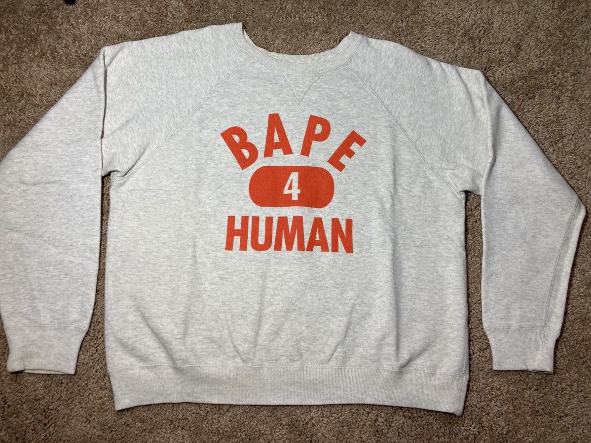 Bape 1996 Bape 4 Human Cobalt Sweatshirt 90s Nigo OG Ape Logo Size US M / EU 48-50 / 2 - 2 Thumbnail