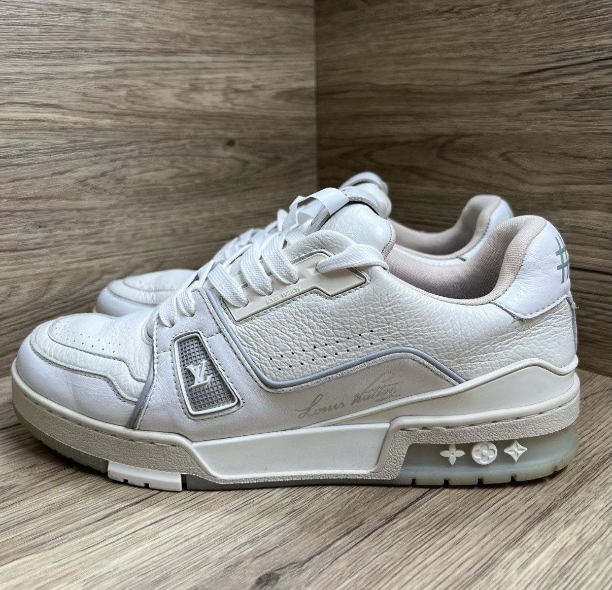 Louis Vuitton LV Louis Vuitton Trainer White Cement Sneakers J41 Size US 7.5 / EU 40-41 - 1 Thumbnail
