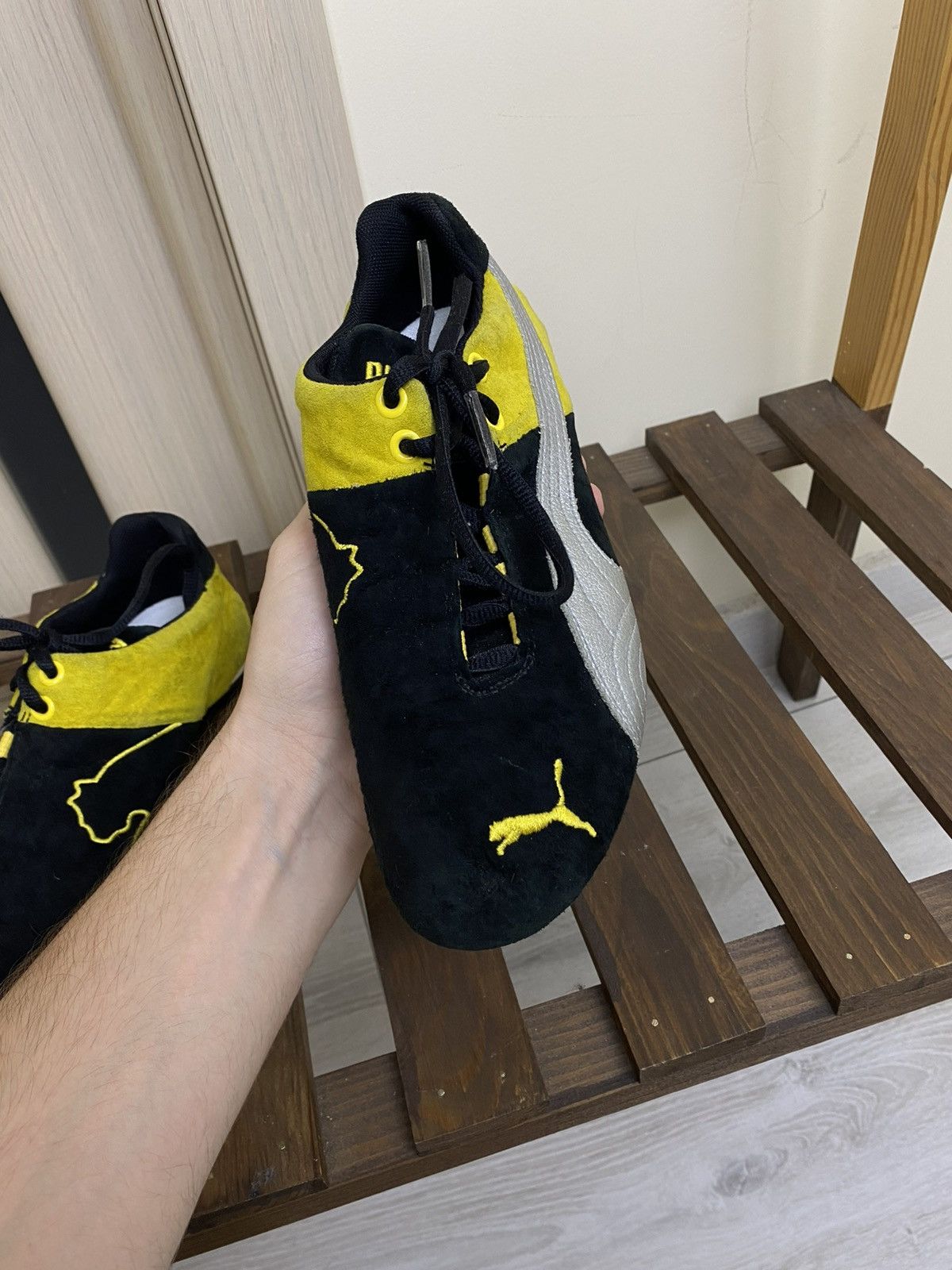 Puma Vintage Puma speed cat black yellow shoes size 39(25 cm) Size US 9 / IT 39 - 13 Thumbnail