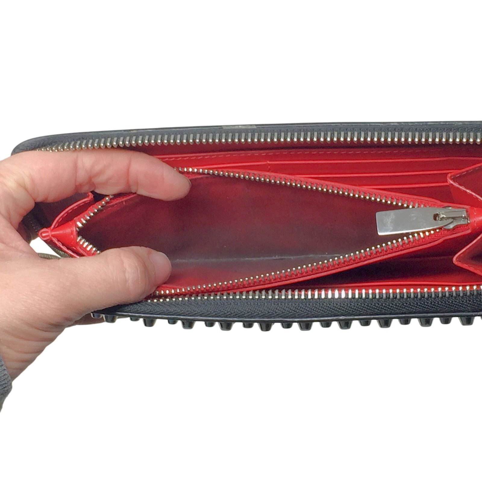 Christian Louboutin Christian Louboutin Silver Studded Zip Around Long Wallet Size ONE SIZE - 13 Thumbnail