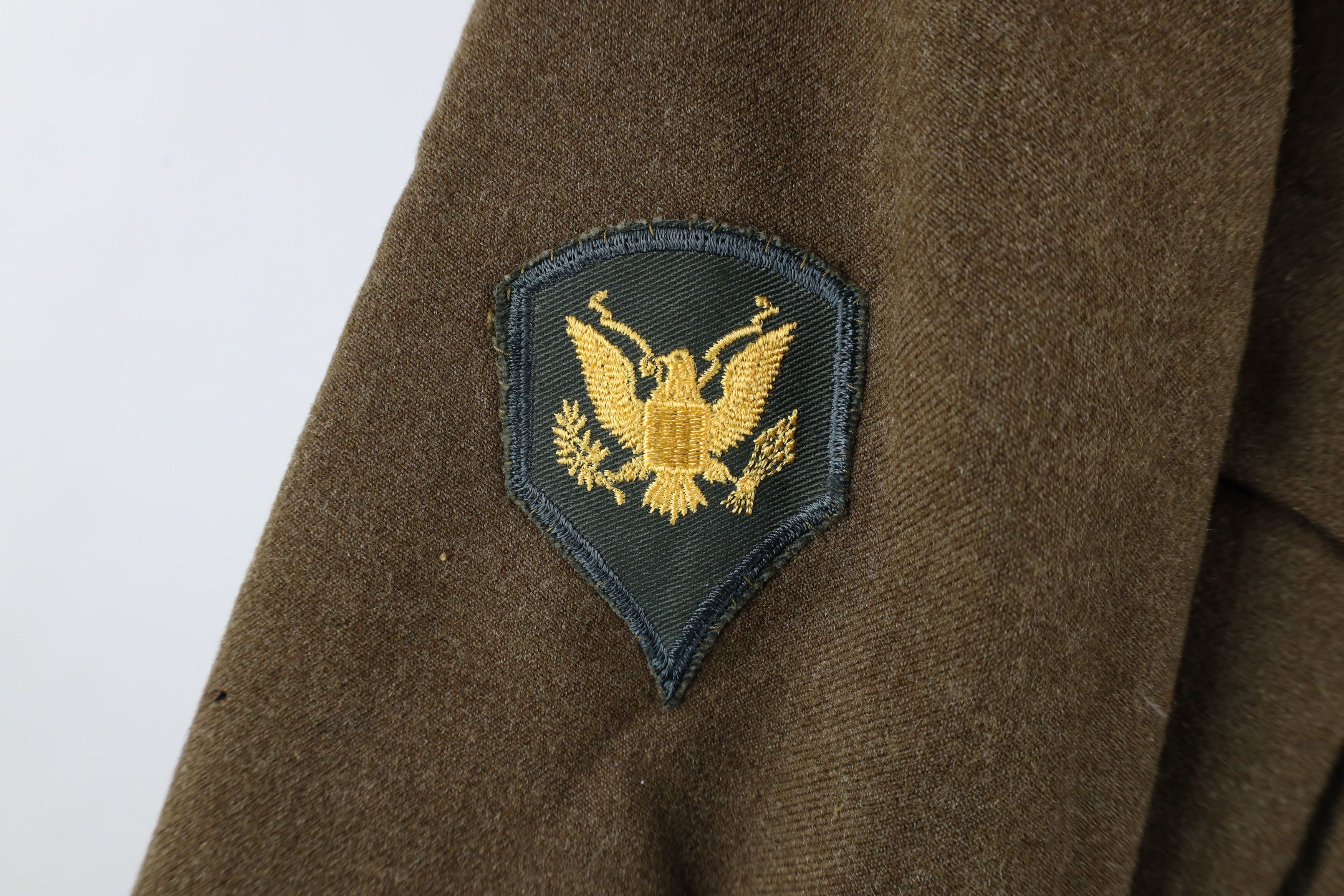 Vintage Vintage 40s World War II Military Wool OD Field Jacket USA Size US L / EU 52-54 / 3 - 7 Thumbnail