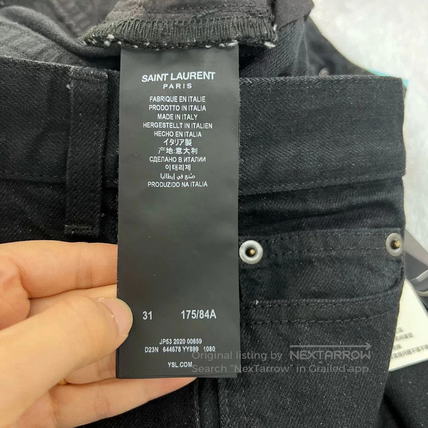 Saint Laurent Paris Saint Laurent Black Denim Pants Size 31. Size US 31 - 4 Thumbnail