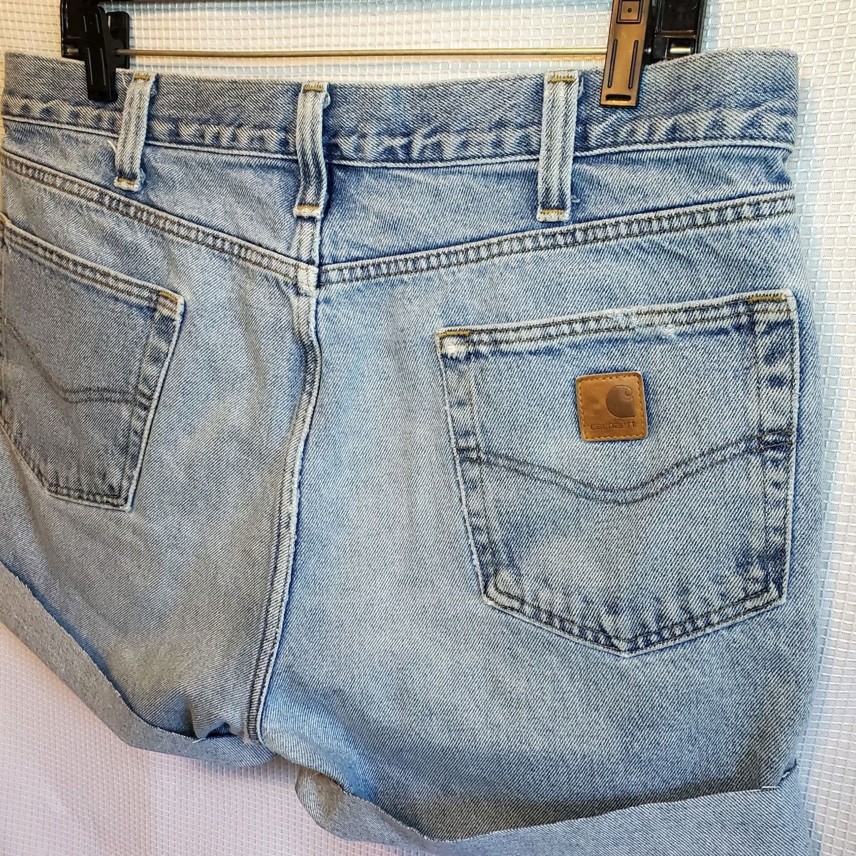 Carhartt VINTAGE Carhartt Shorts Unisex Boyfriend 36/14 Blue Denim Jean Street 90s Womens Mens Women Girls Boys Size US 36 / EU 52 - 5 Thumbnail