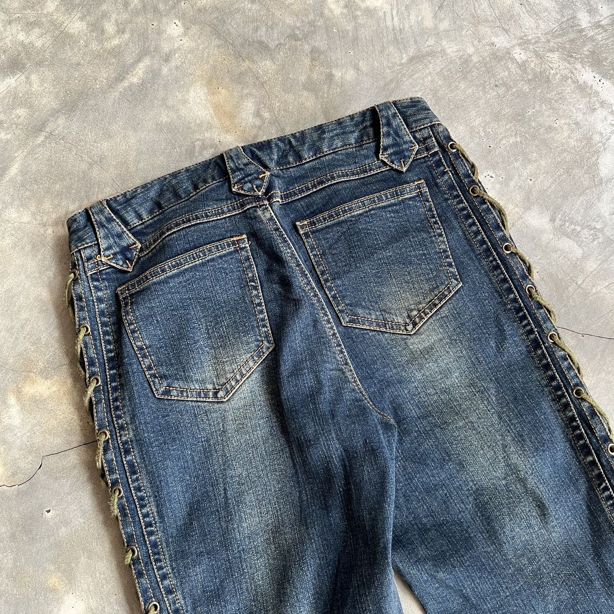 Tornado Mart Y2K Browd Win Tornado Mart Style Lace Flare Jeans Size 27" / US 4 / IT 40 - 4 Thumbnail