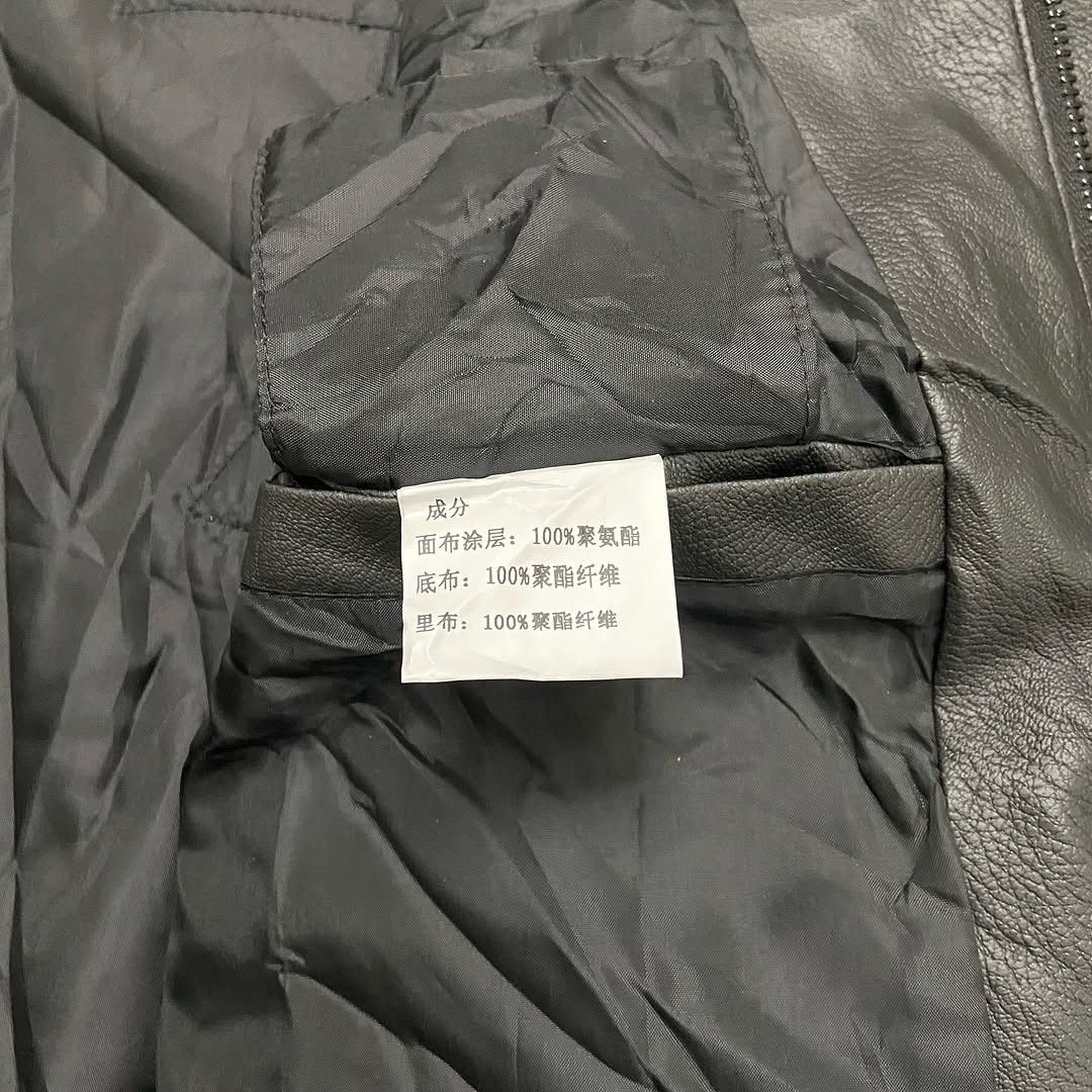 Genuine Leather Casual Bomber Leather Jacket Size US L / EU 52-54 / 3 - 8 Thumbnail