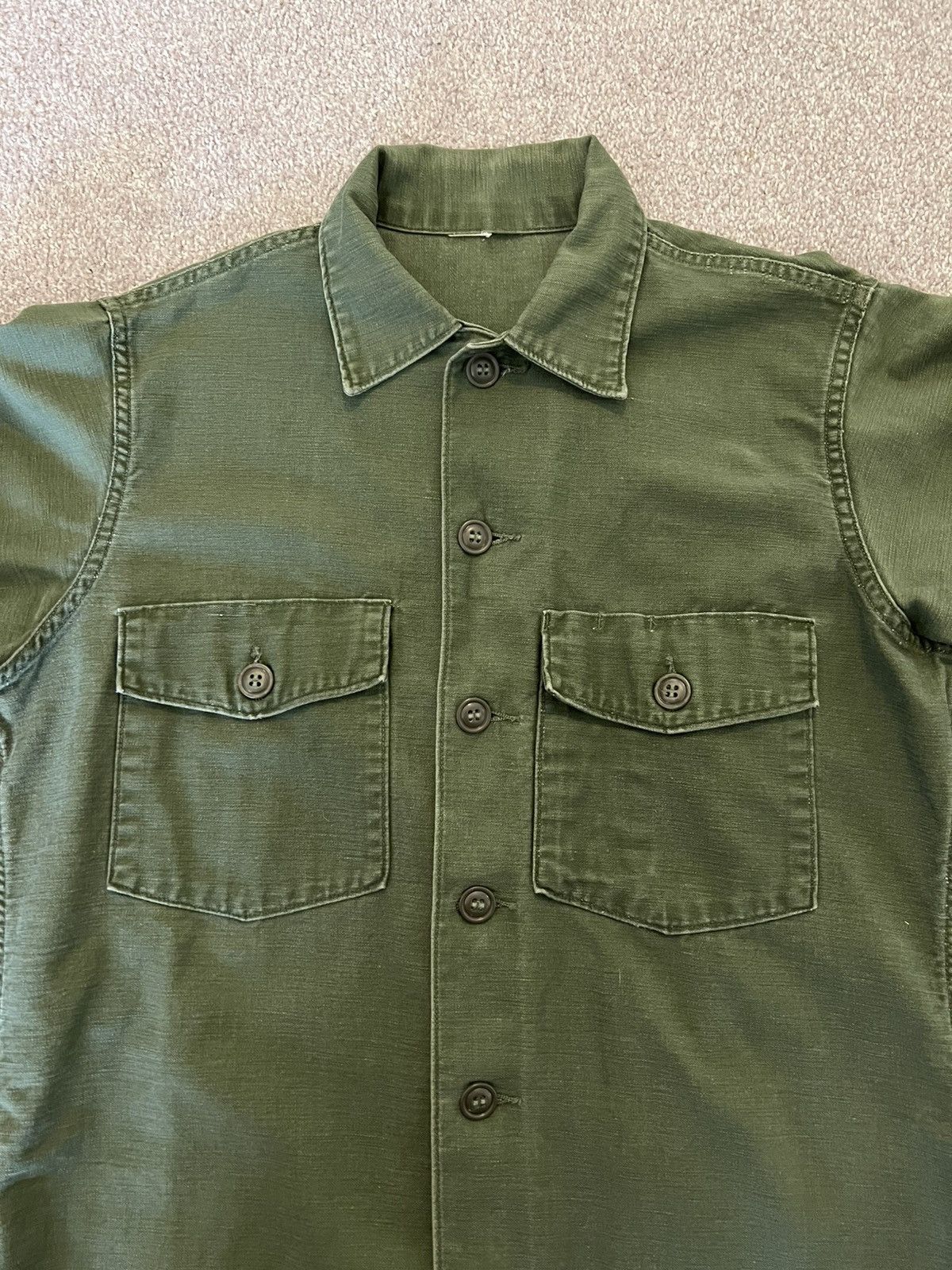 Vintage 1965 Fatigue American Military Button Up Size US M / EU 48-50 / 2 - 2 Thumbnail